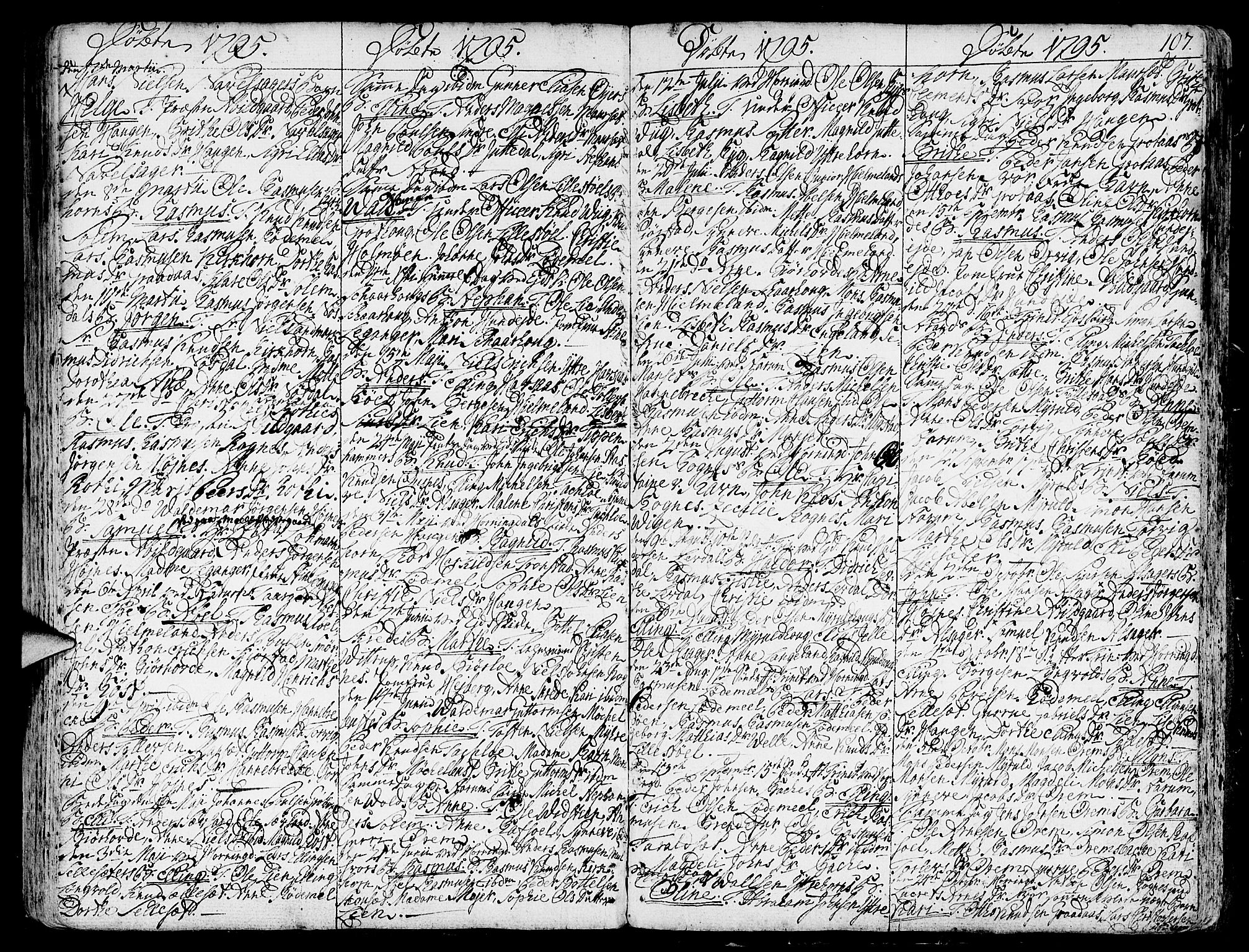 Eid sokneprestembete, AV/SAB-A-82301/H/Haa/Haaa/L0003: Parish register (official) no. A 3, 1770-1805, p. 107