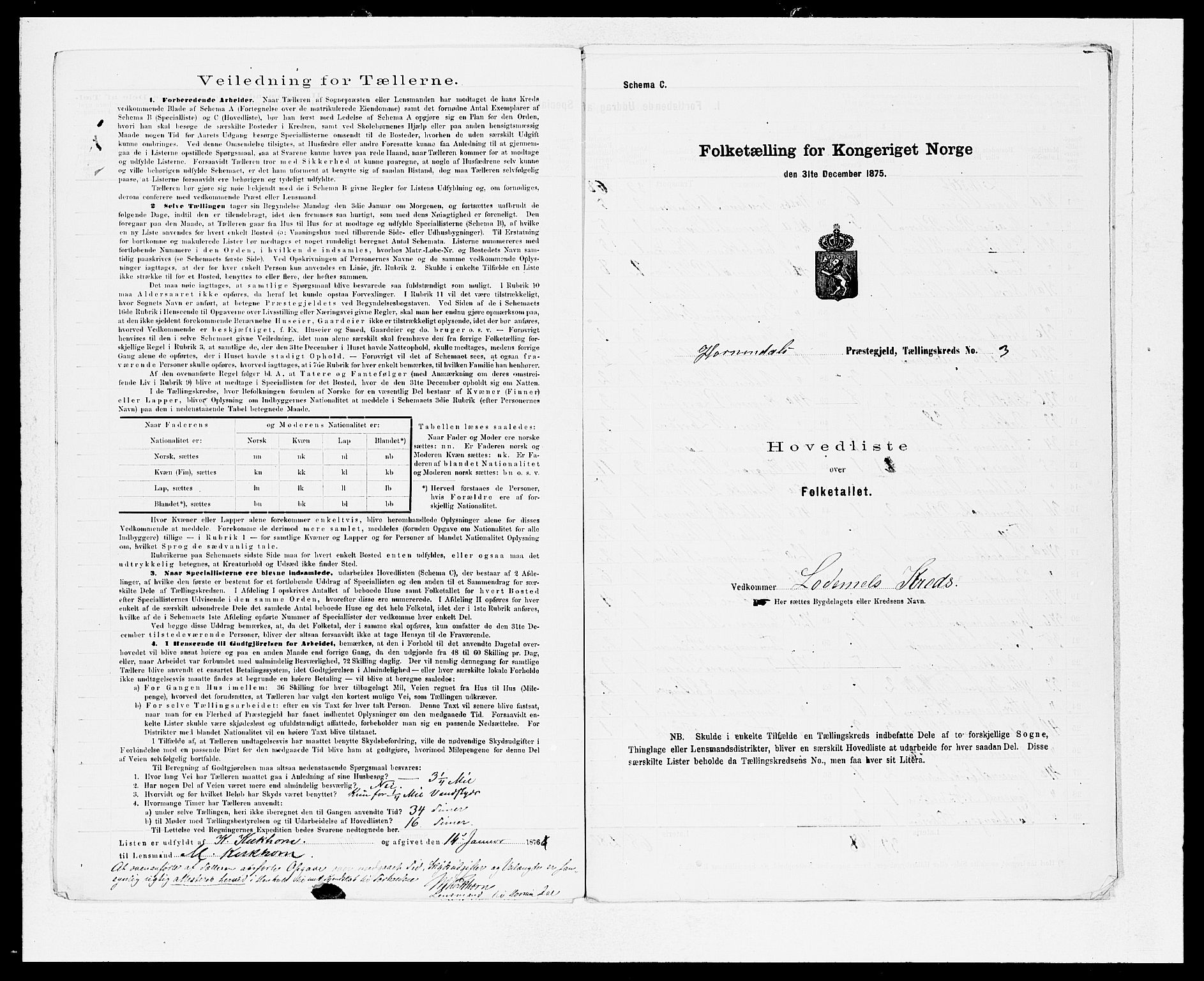 SAB, 1875 Census for 1444P Hornindal, 1875, p. 6