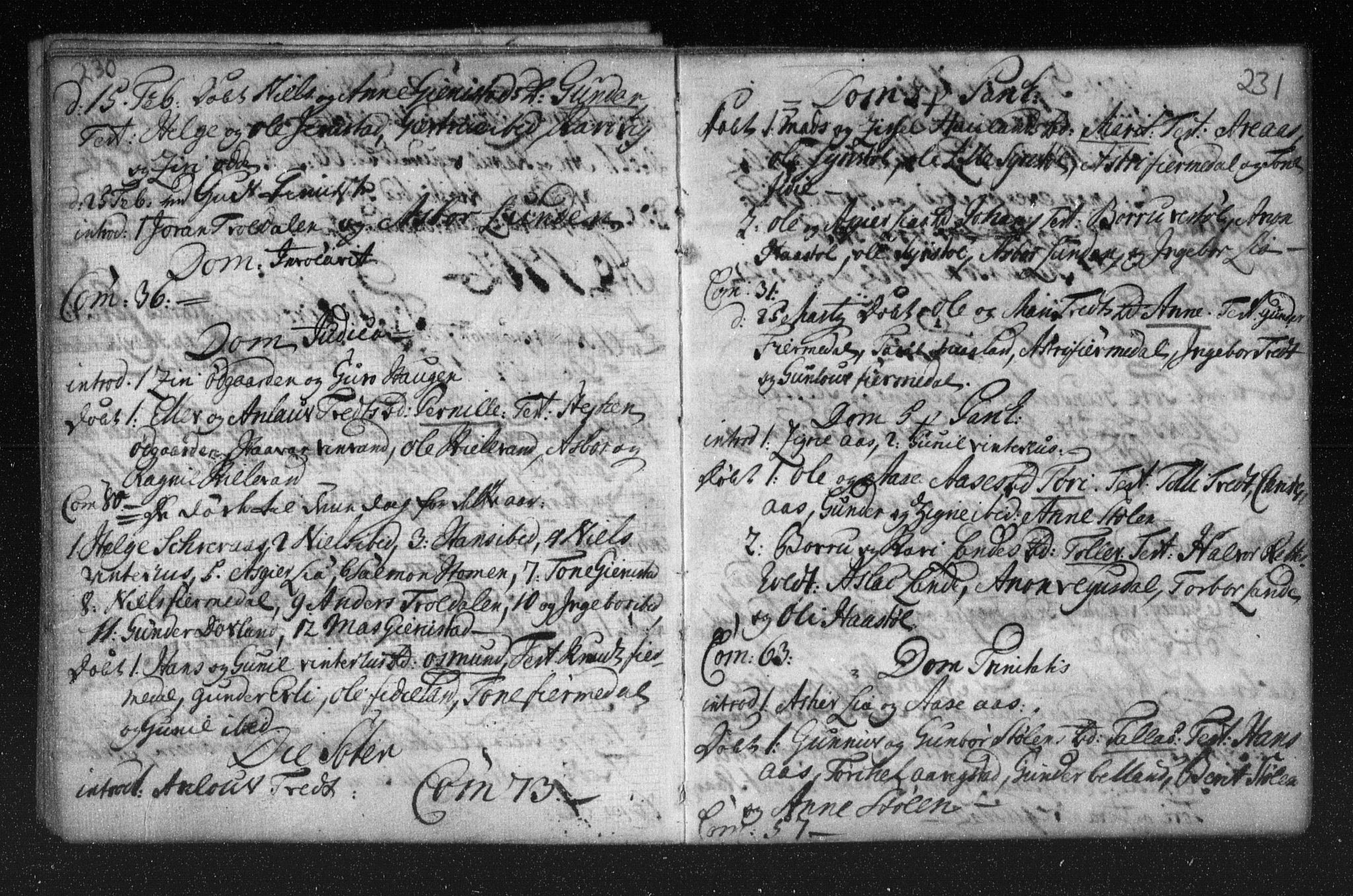 Herefoss sokneprestkontor, AV/SAK-1111-0019/F/Fa/Fab/L0001: Parish register (official) no. A 1, 1704-1779, p. 230-231