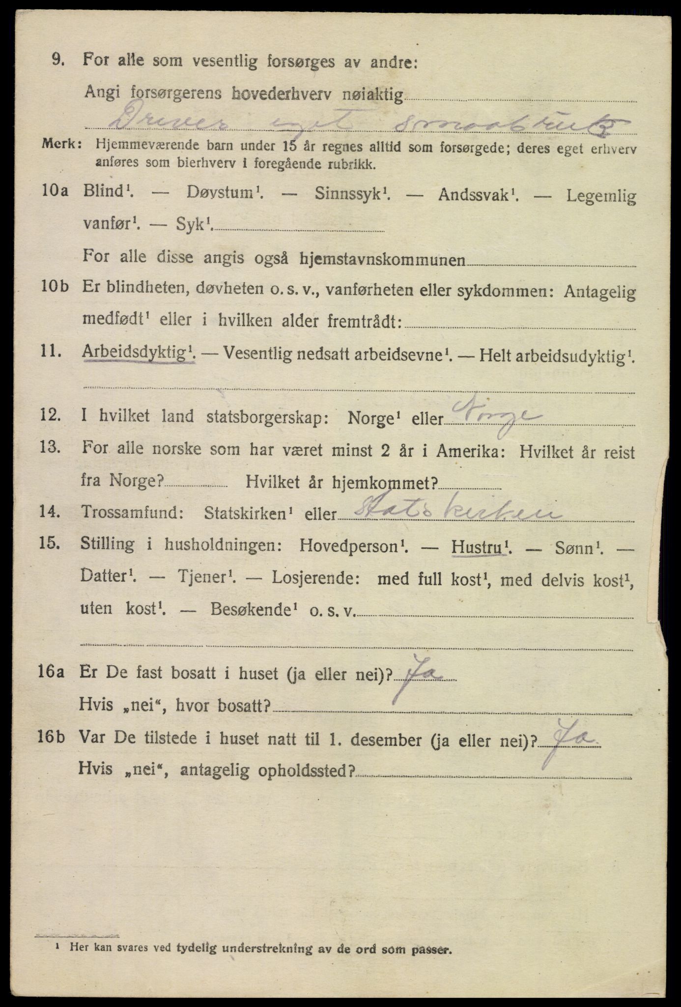 SAH, 1920 census for Sør-Fron, 1920, p. 3488