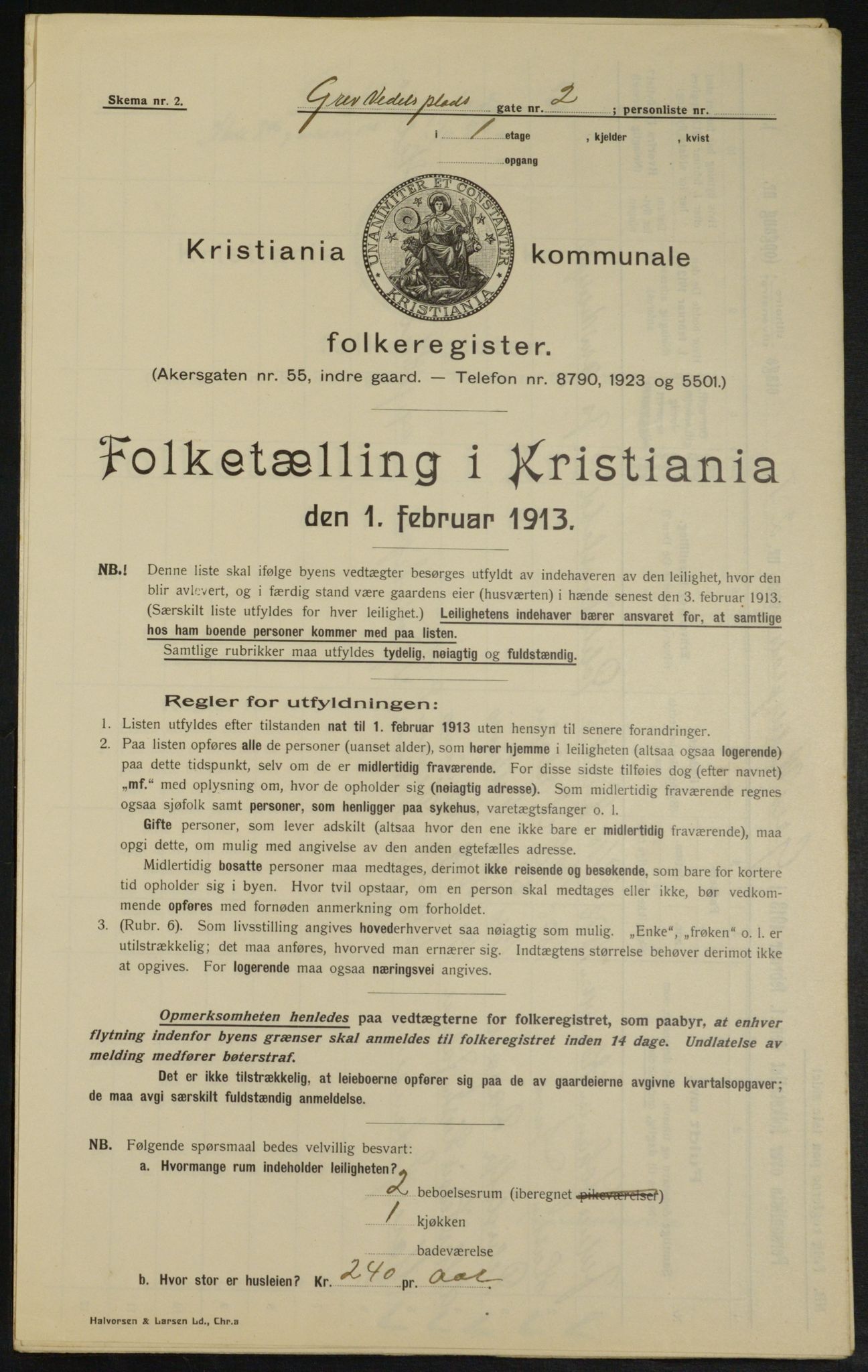 OBA, Municipal Census 1913 for Kristiania, 1913, p. 29962