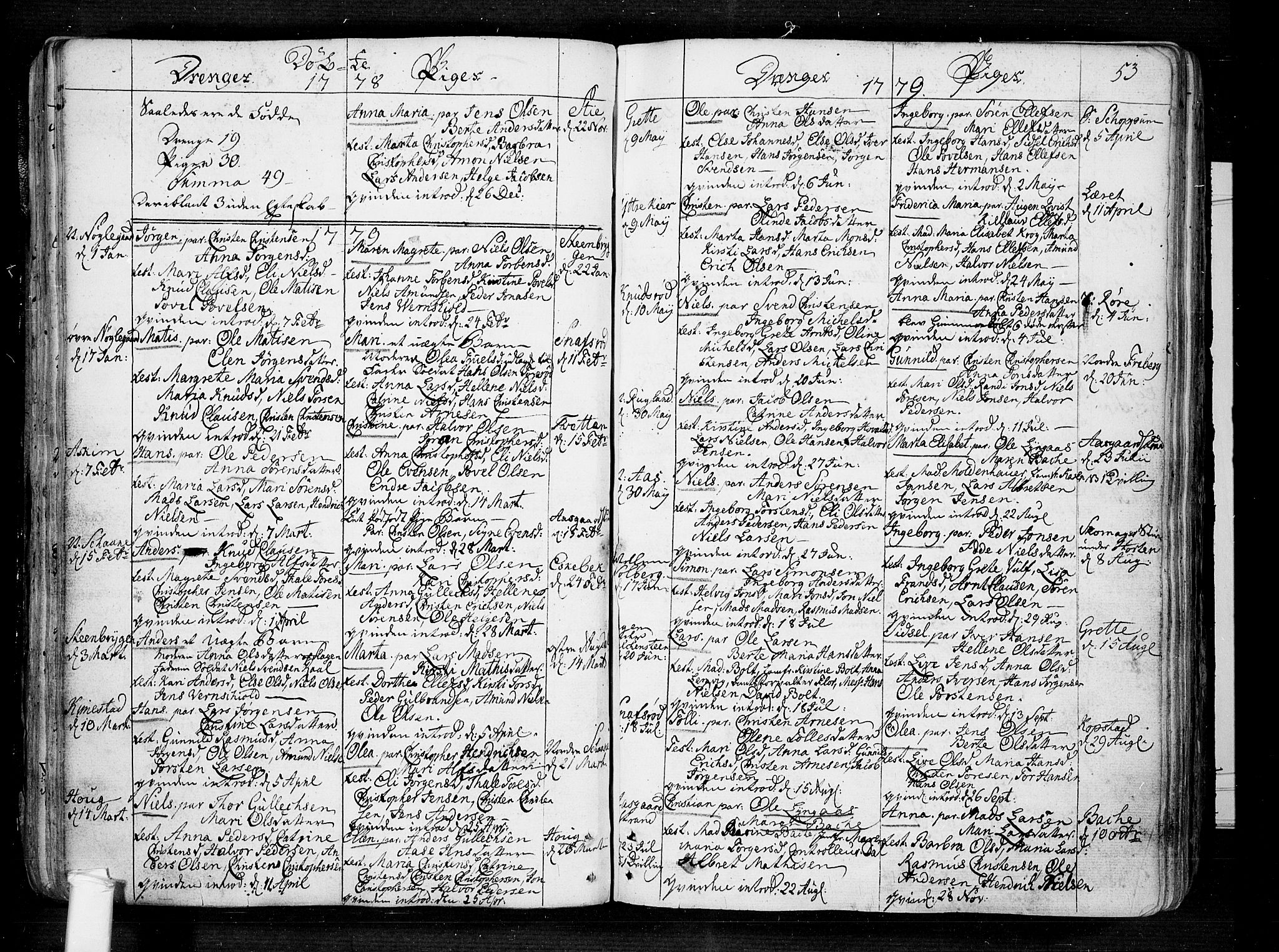 Borre kirkebøker, SAKO/A-338/F/Fa/L0002: Parish register (official) no. I 2, 1752-1806, p. 53