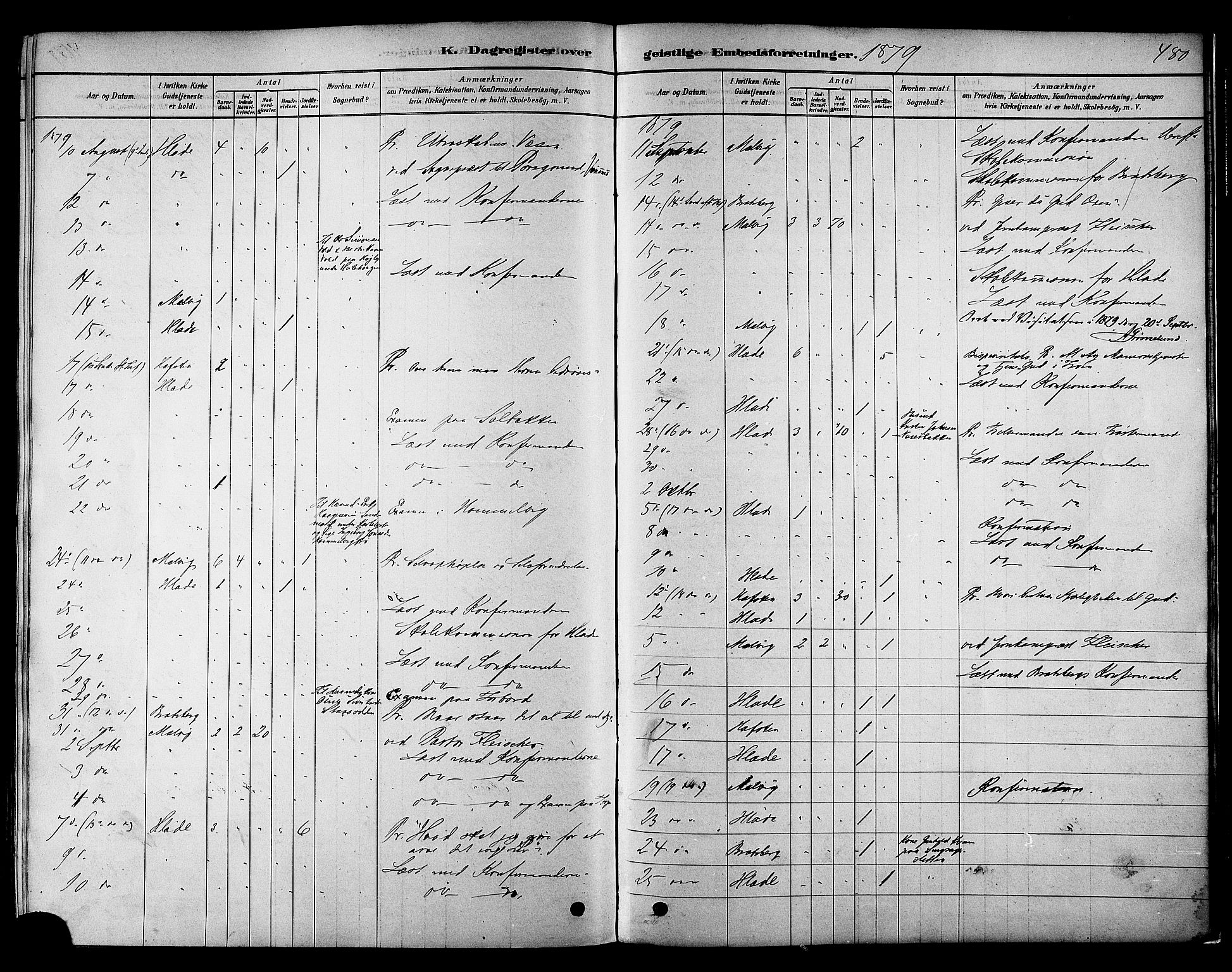 Ministerialprotokoller, klokkerbøker og fødselsregistre - Sør-Trøndelag, SAT/A-1456/606/L0294: Parish register (official) no. 606A09, 1878-1886, p. 480