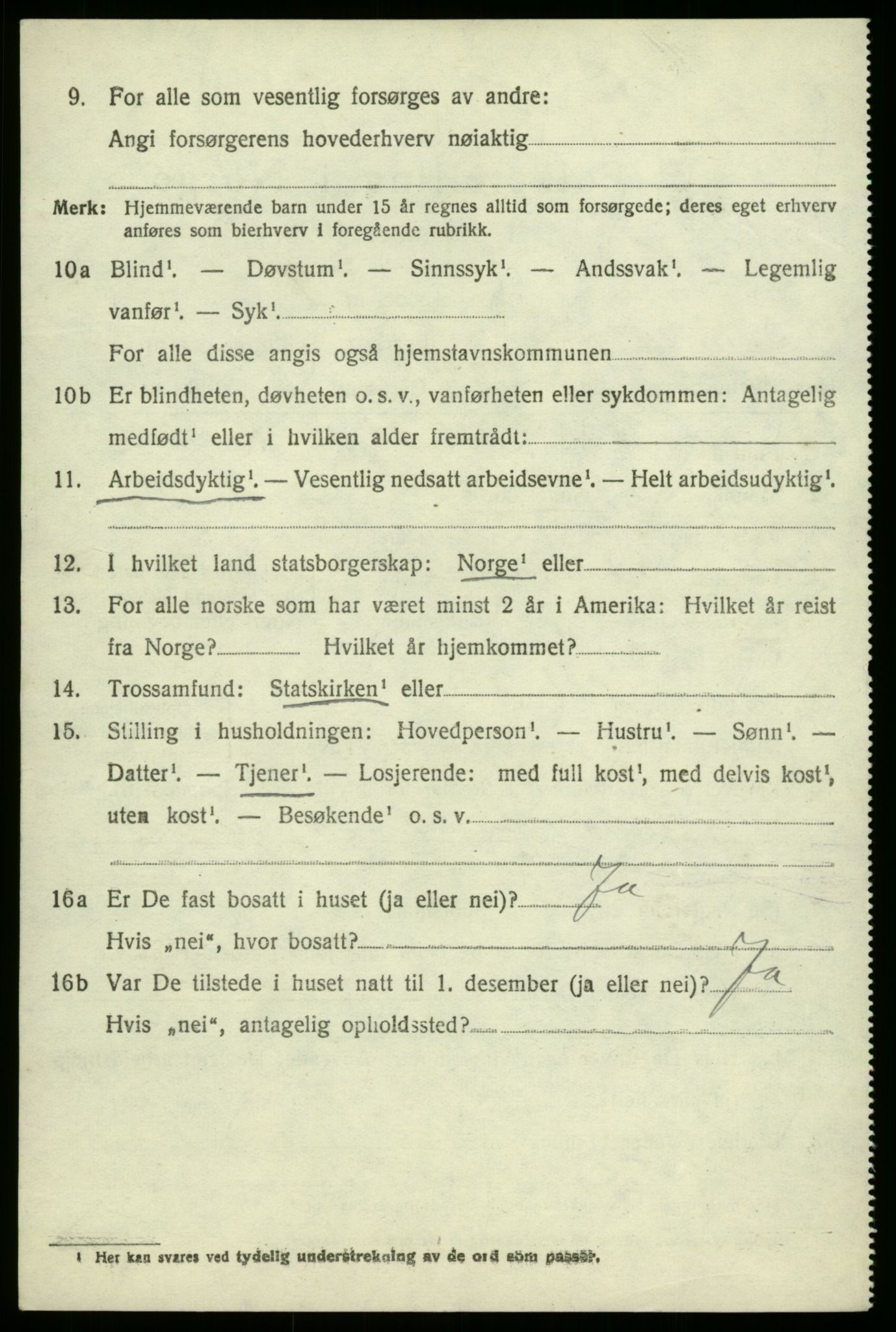 SAB, 1920 census for Samnanger, 1920, p. 1494