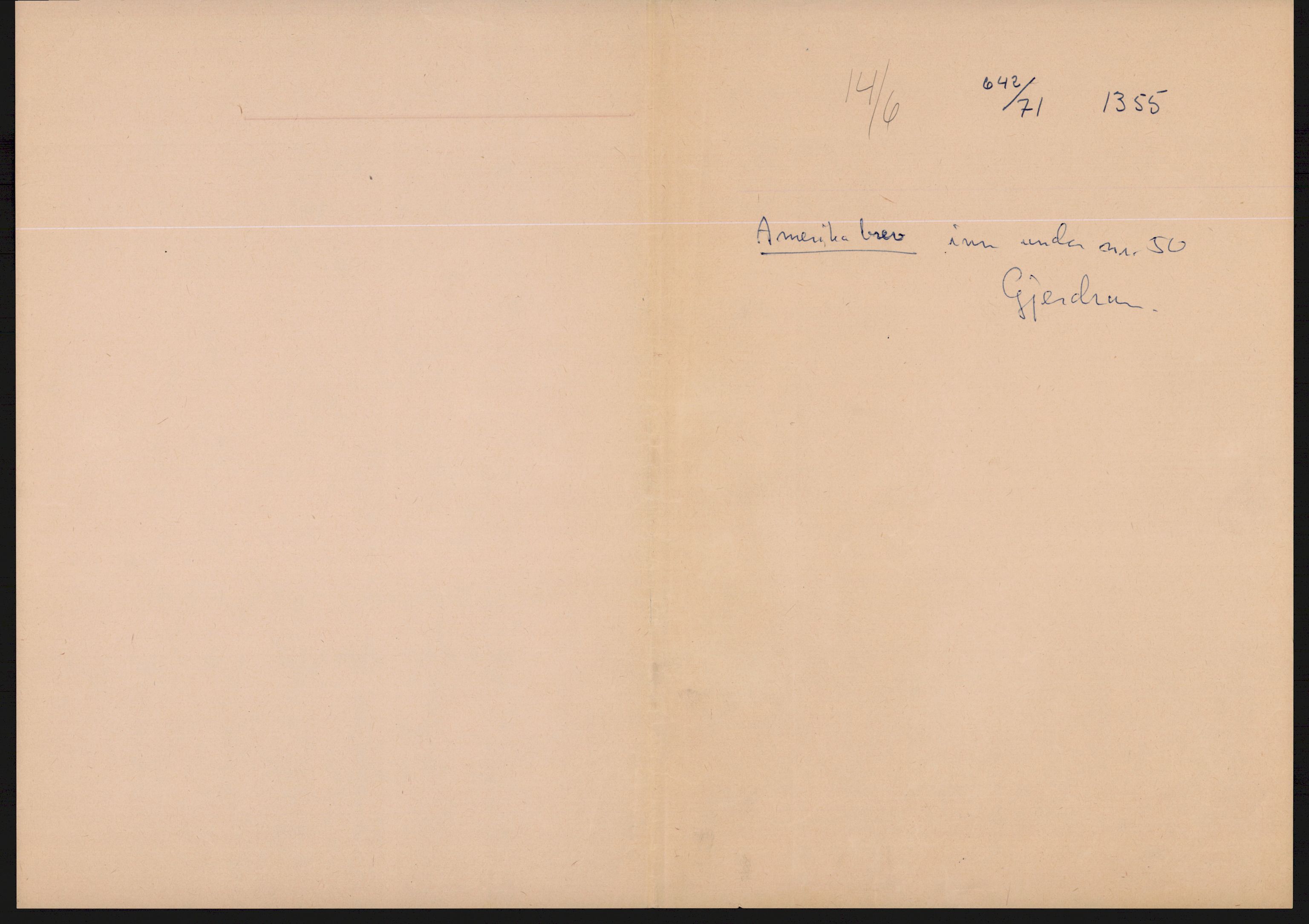 Samlinger til kildeutgivelse, Amerikabrevene, RA/EA-4057/F/L0004: Innlån fra Akershus: Amundsenarkivet - Breen, 1838-1914, p. 2