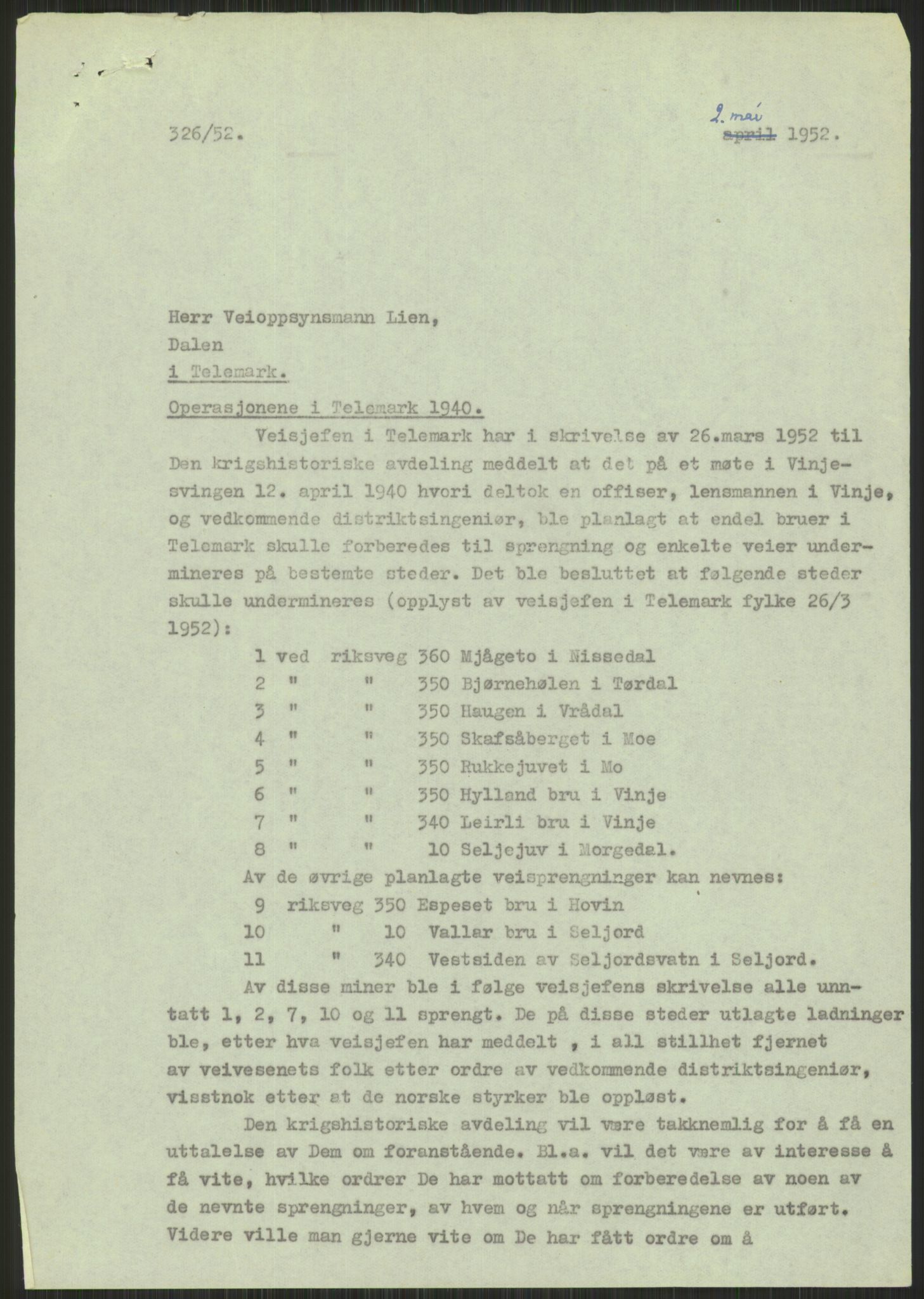 Forsvaret, Forsvarets krigshistoriske avdeling, AV/RA-RAFA-2017/Y/Yb/L0053: II-C-11-130  -  1. Divisjon, 1940, p. 107