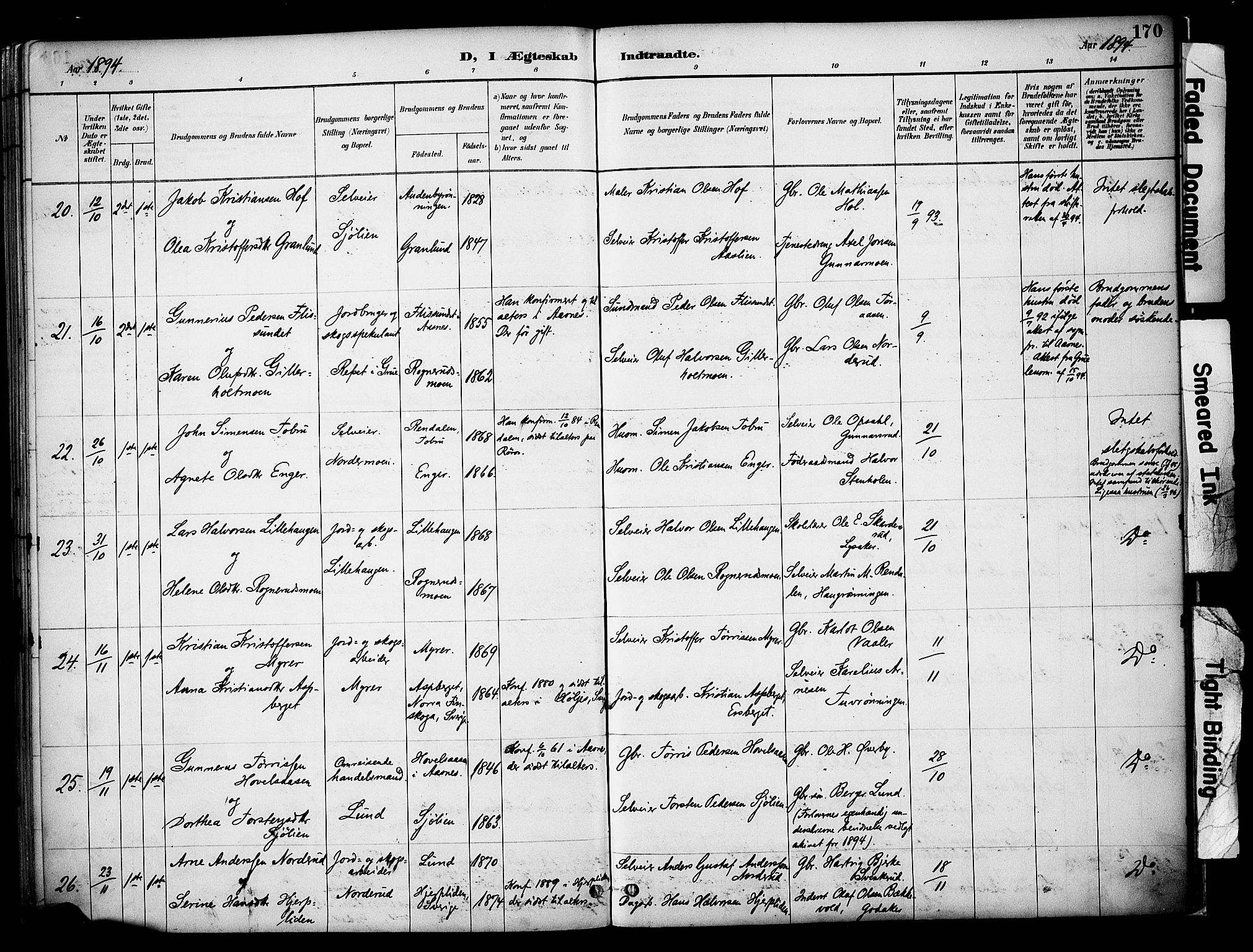 Våler prestekontor, Hedmark, SAH/PREST-040/H/Ha/Haa/L0005: Parish register (official) no. 5, 1887-1905, p. 170