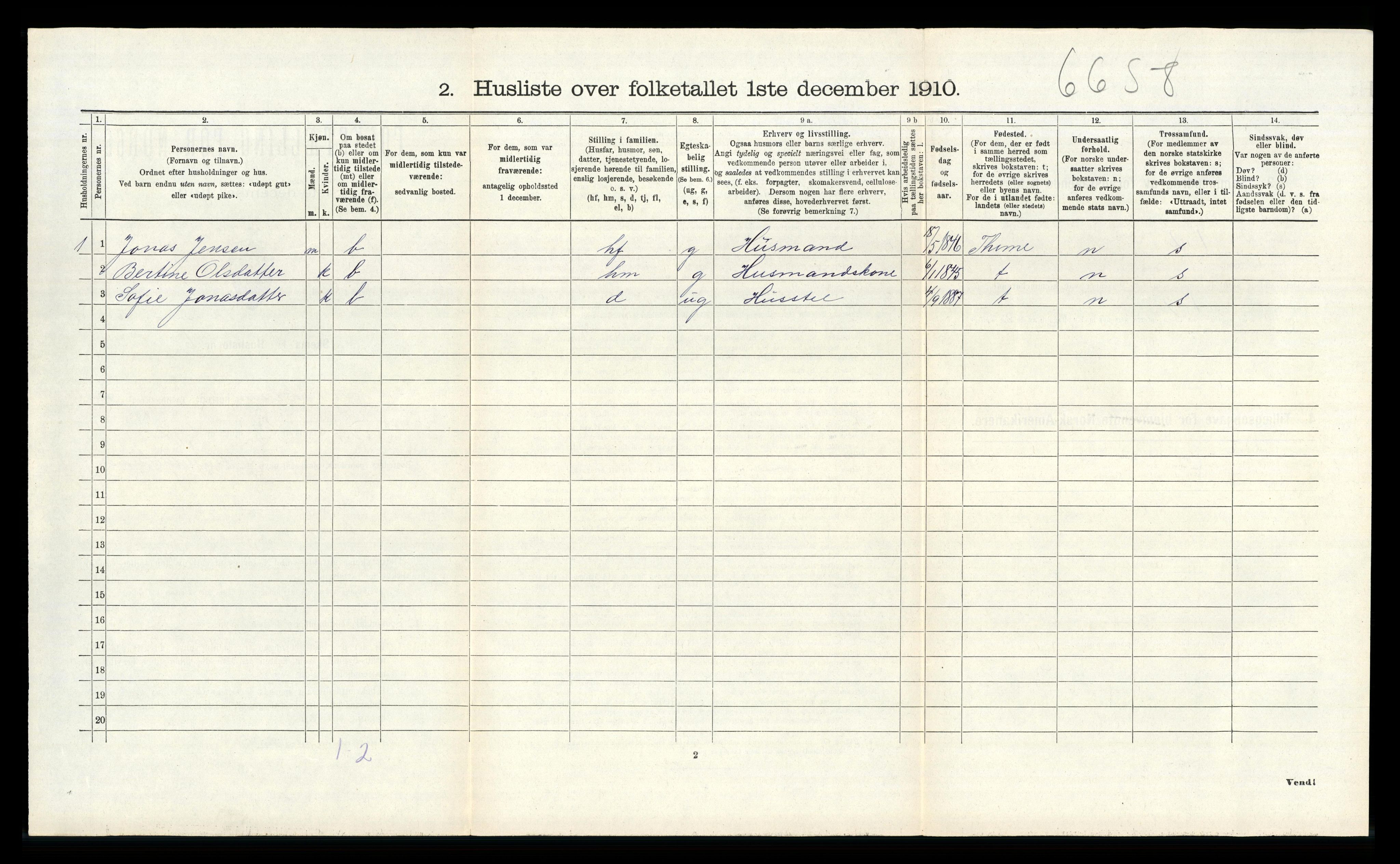 RA, 1910 census for Bjerkreim, 1910, p. 241