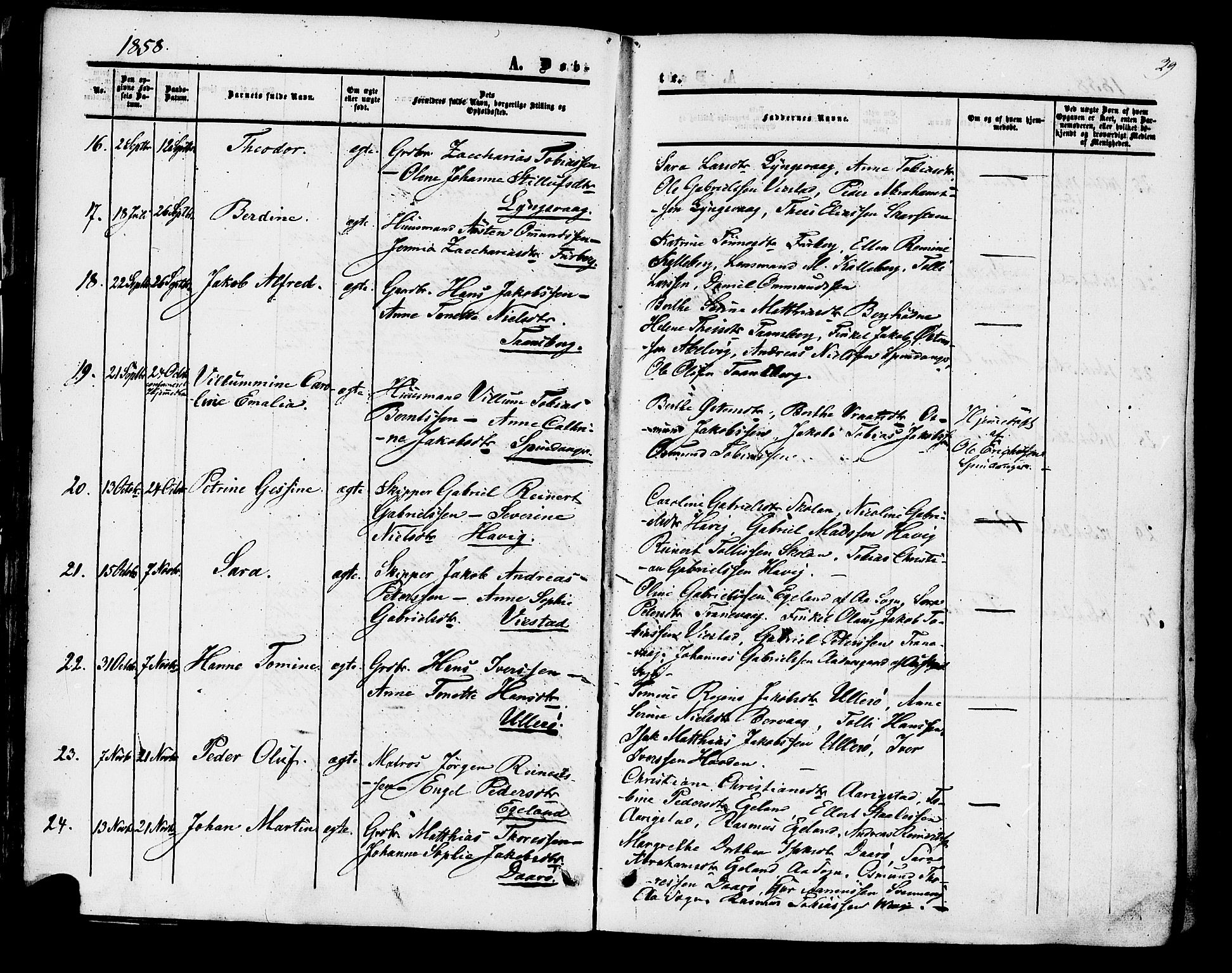 Herad sokneprestkontor, AV/SAK-1111-0018/F/Fa/Fab/L0004: Parish register (official) no. A 4, 1853-1885, p. 29