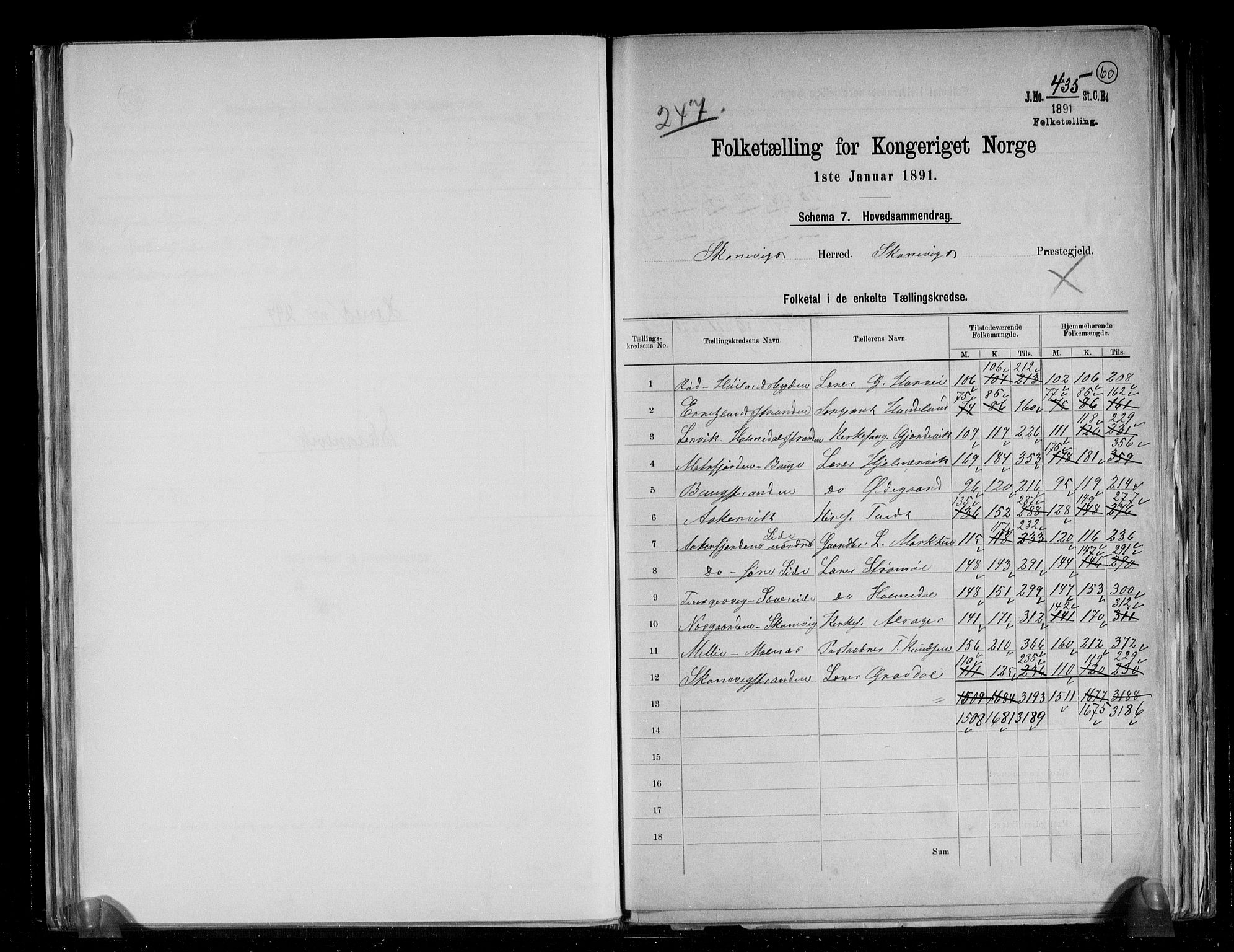 RA, 1891 census for 1212 Skånevik, 1891, p. 2