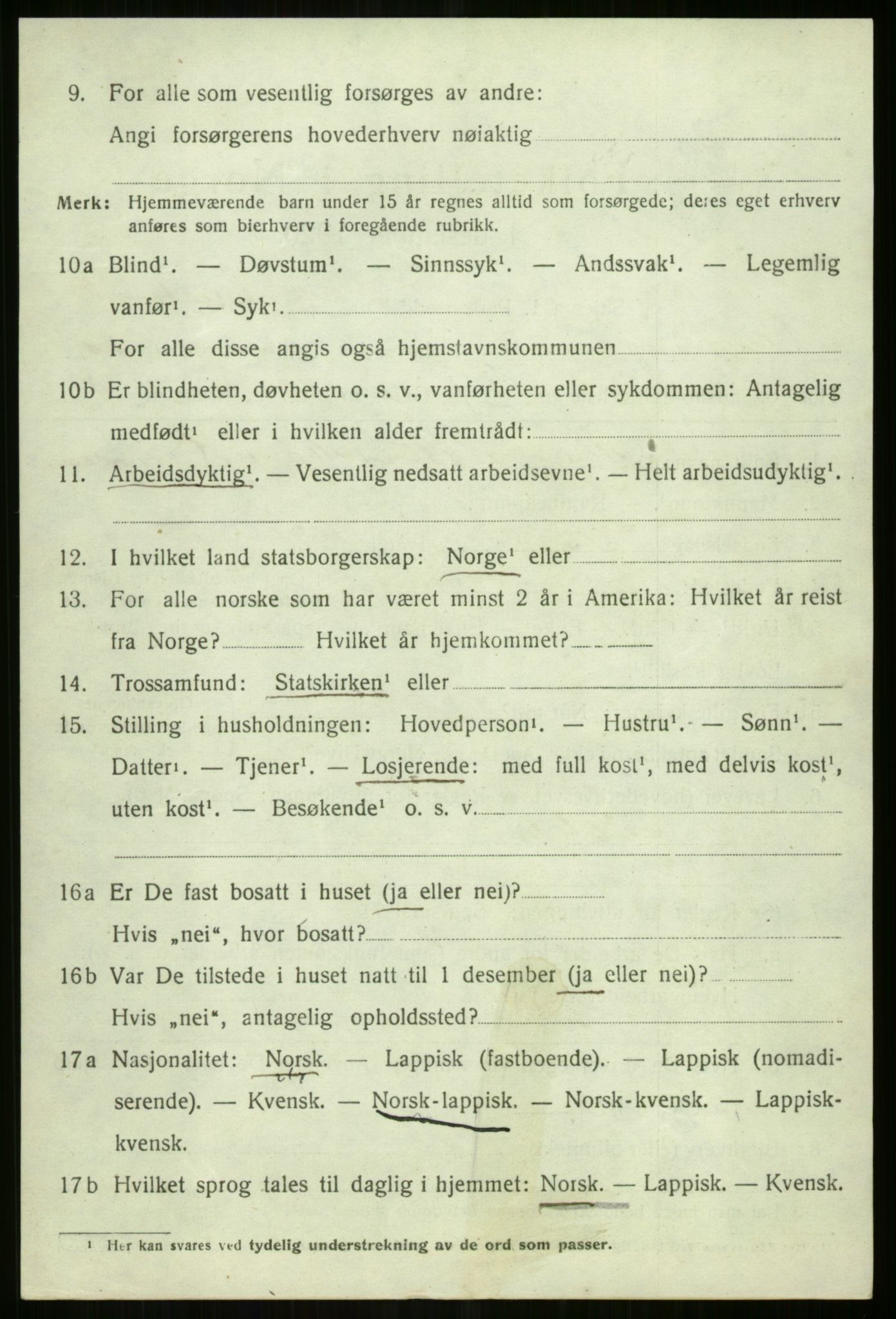 SATØ, 1920 census for Tromsøysund, 1920, p. 10915