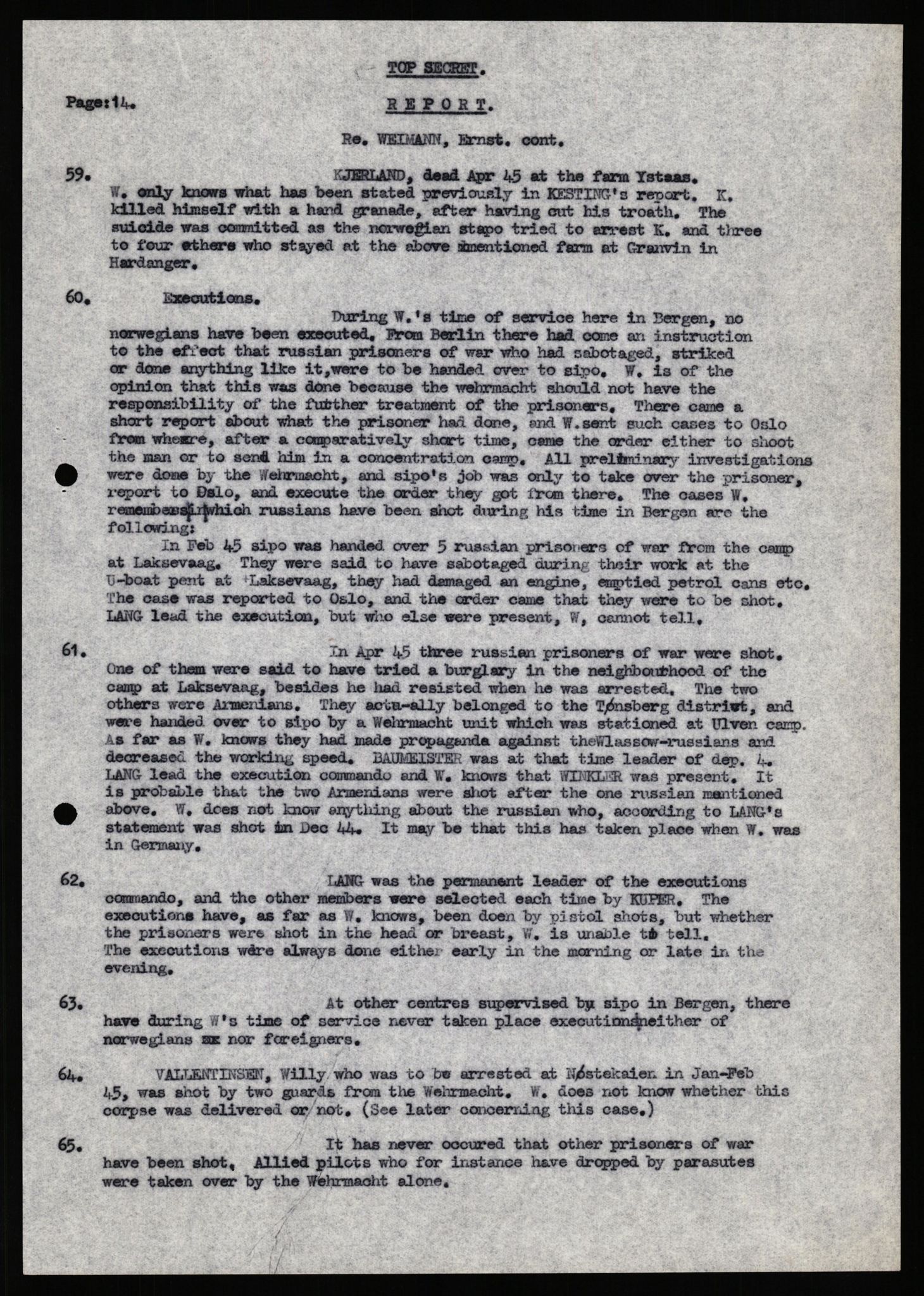 Forsvaret, Forsvarets overkommando II, AV/RA-RAFA-3915/D/Db/L0035: CI Questionaires. Tyske okkupasjonsstyrker i Norge. Tyskere., 1945-1946, p. 179