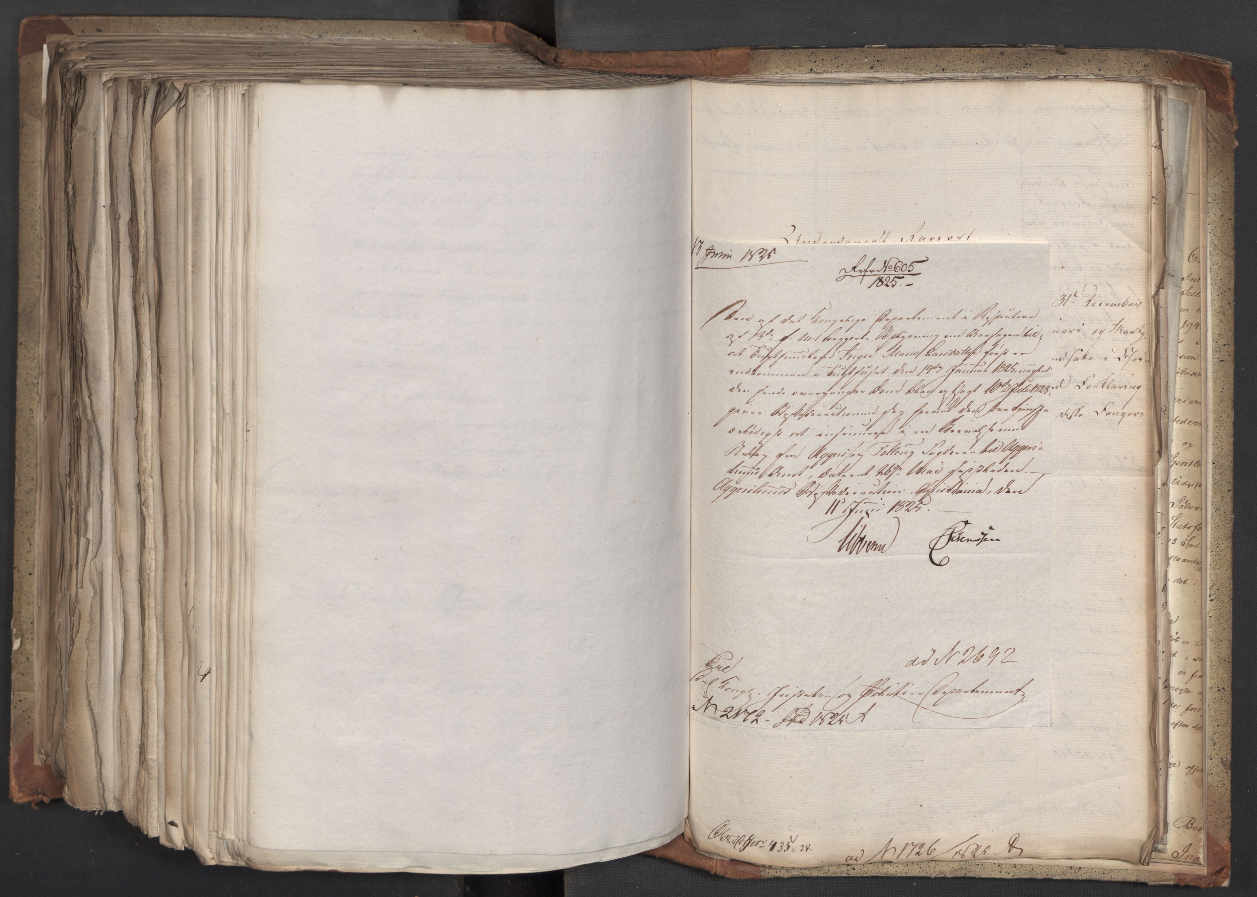 Statsrådsavdelingen i Stockholm, AV/RA-S-1003/D/Da/L0042: Regjeringsinnstillinger nr. 2467-2705, 1825, p. 628