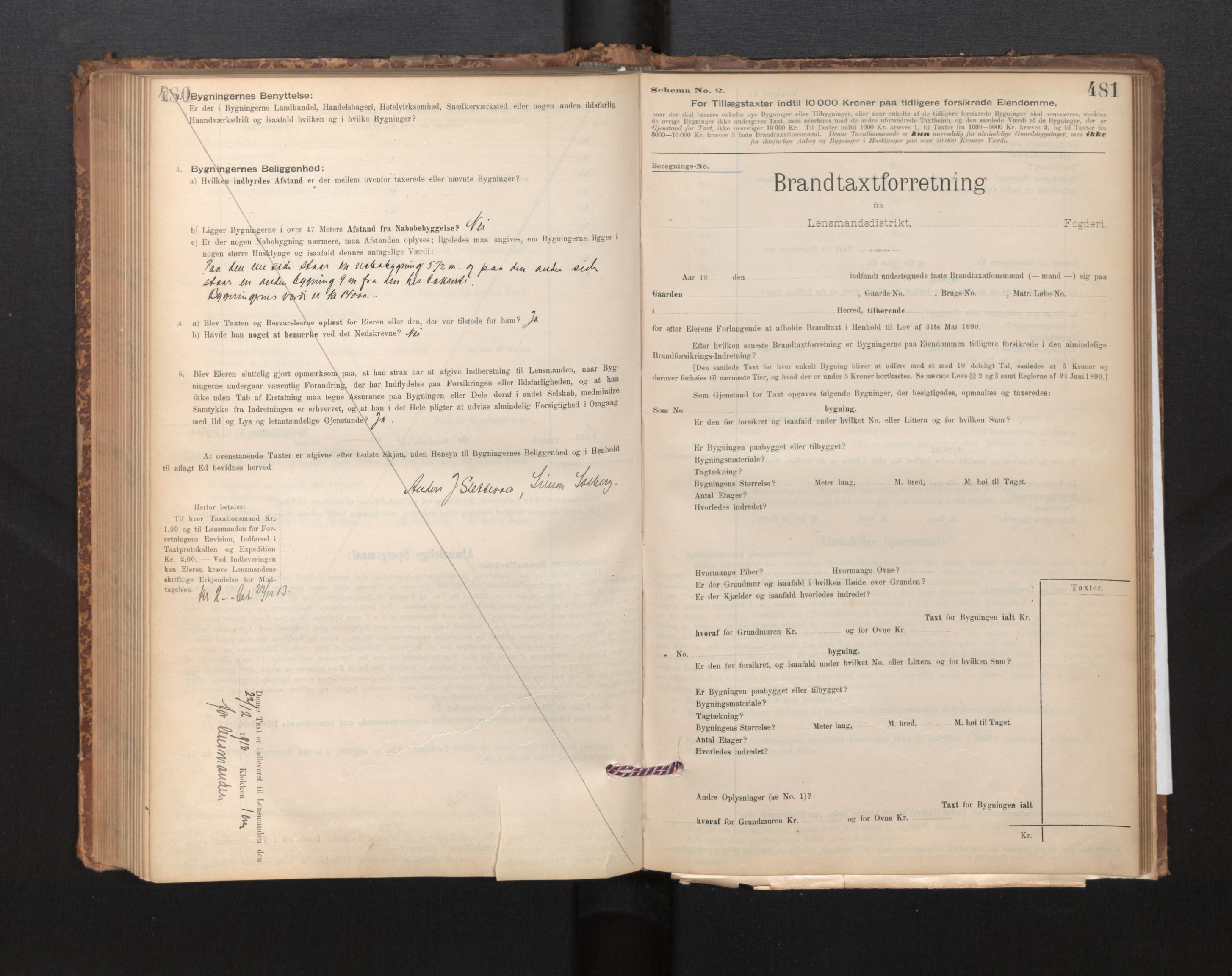 Lensmannen i Kinn, AV/SAB-A-28801/0012/L0004f: Branntakstprotokoll, skjematakst, 1894-1911, p. 480-481