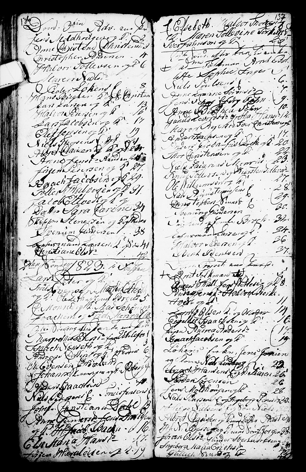 Porsgrunn kirkebøker , SAKO/A-104/G/Ga/L0001: Parish register (copy) no. I 1, 1766-1790, p. 136-137