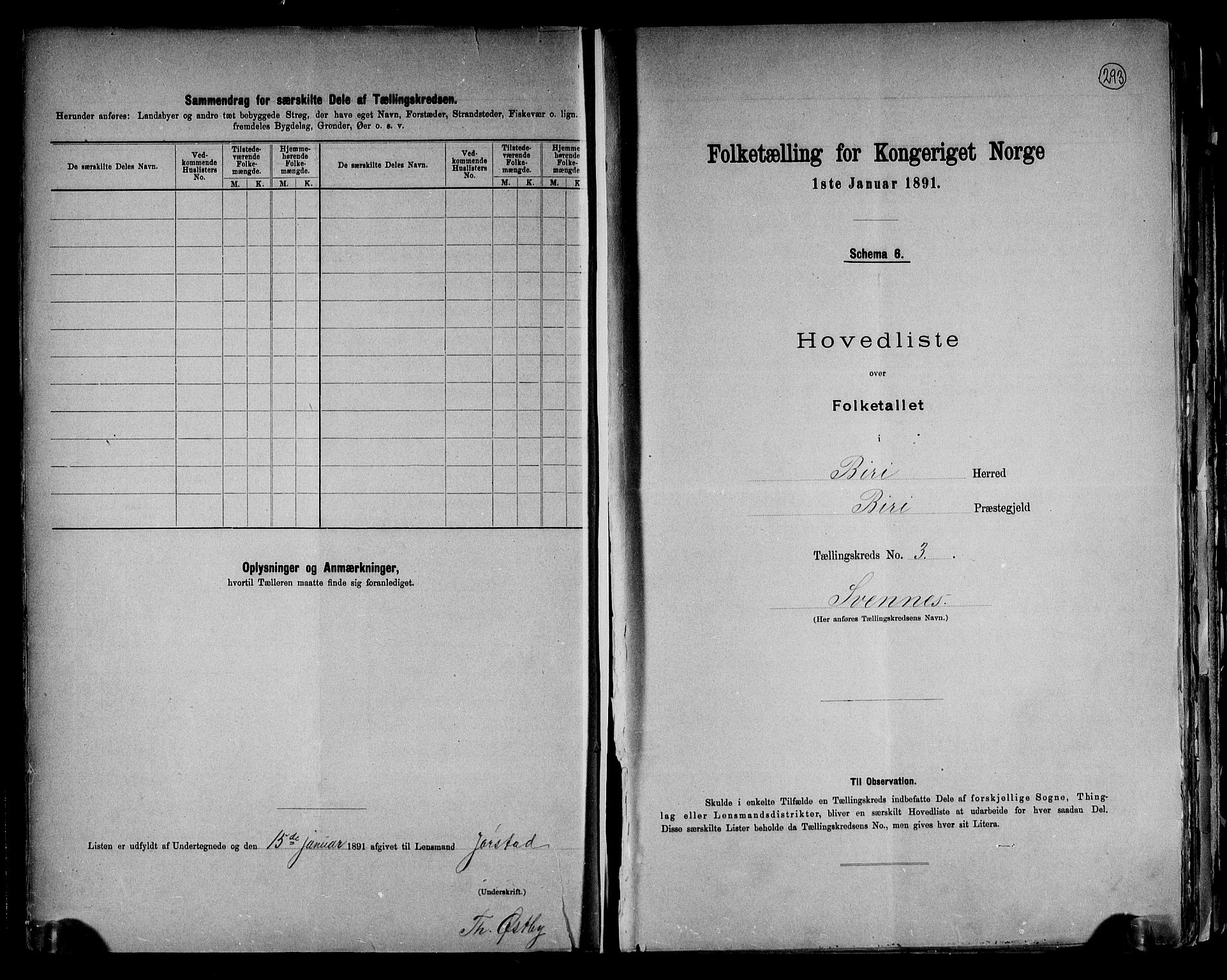 RA, 1891 census for 0525 Biri, 1891, p. 10