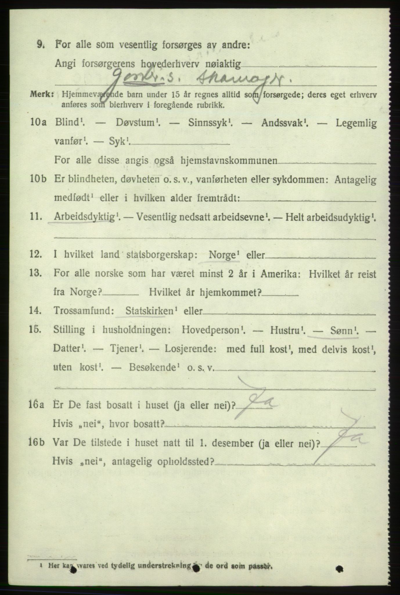 SAB, 1920 census for Skånevik, 1920, p. 3802