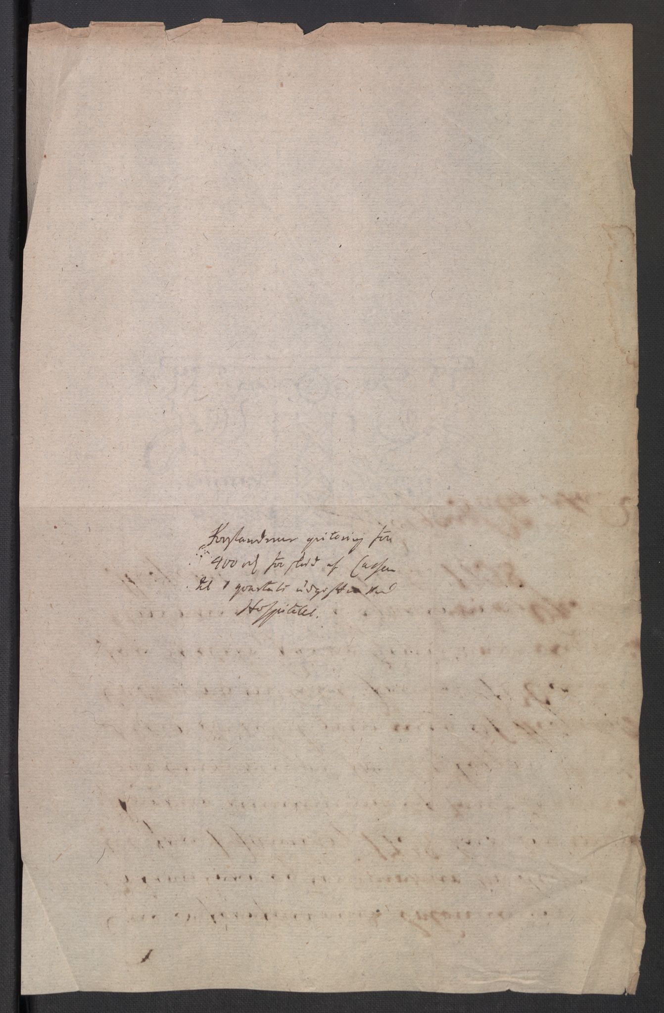 Oslo stiftsdireksjon, AV/SAO-A-11085/K/Kb/L0004/0004: Oslo Hospital / Forstanderen: Dokumenter om regnskapet, 1738, p. 4