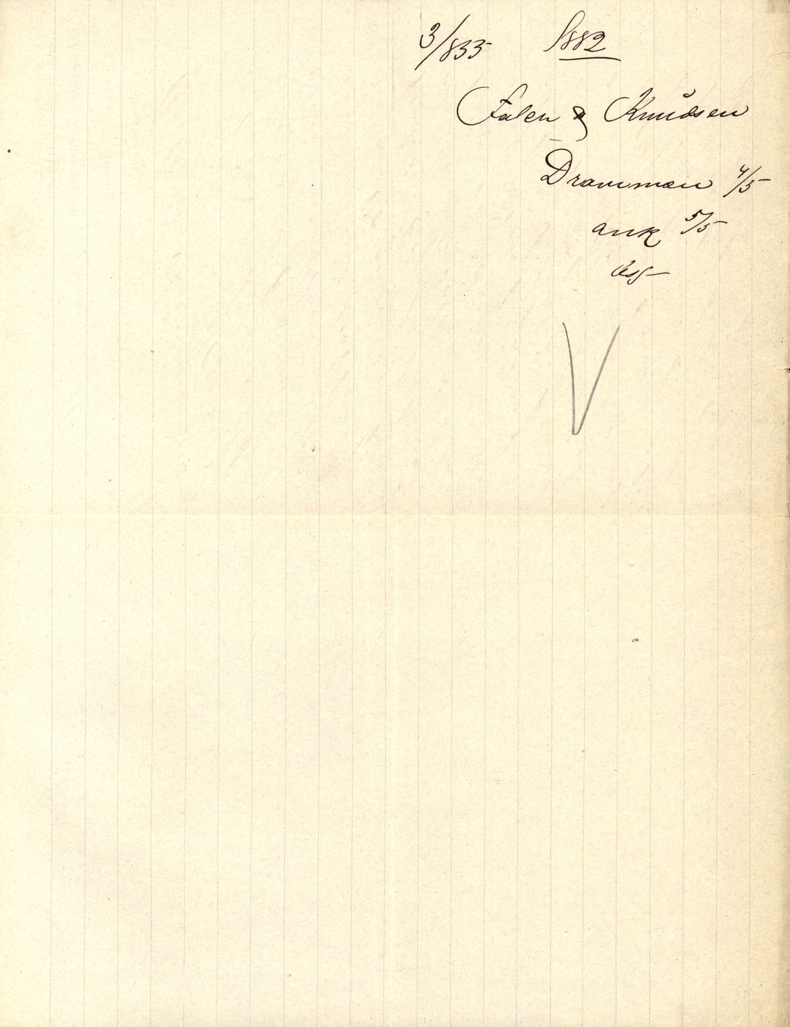 Pa 63 - Østlandske skibsassuranceforening, VEMU/A-1079/G/Ga/L0015/0007: Havaridokumenter / Jil, B.M. Width, Luca, Flora, Drammen, 1882, p. 69