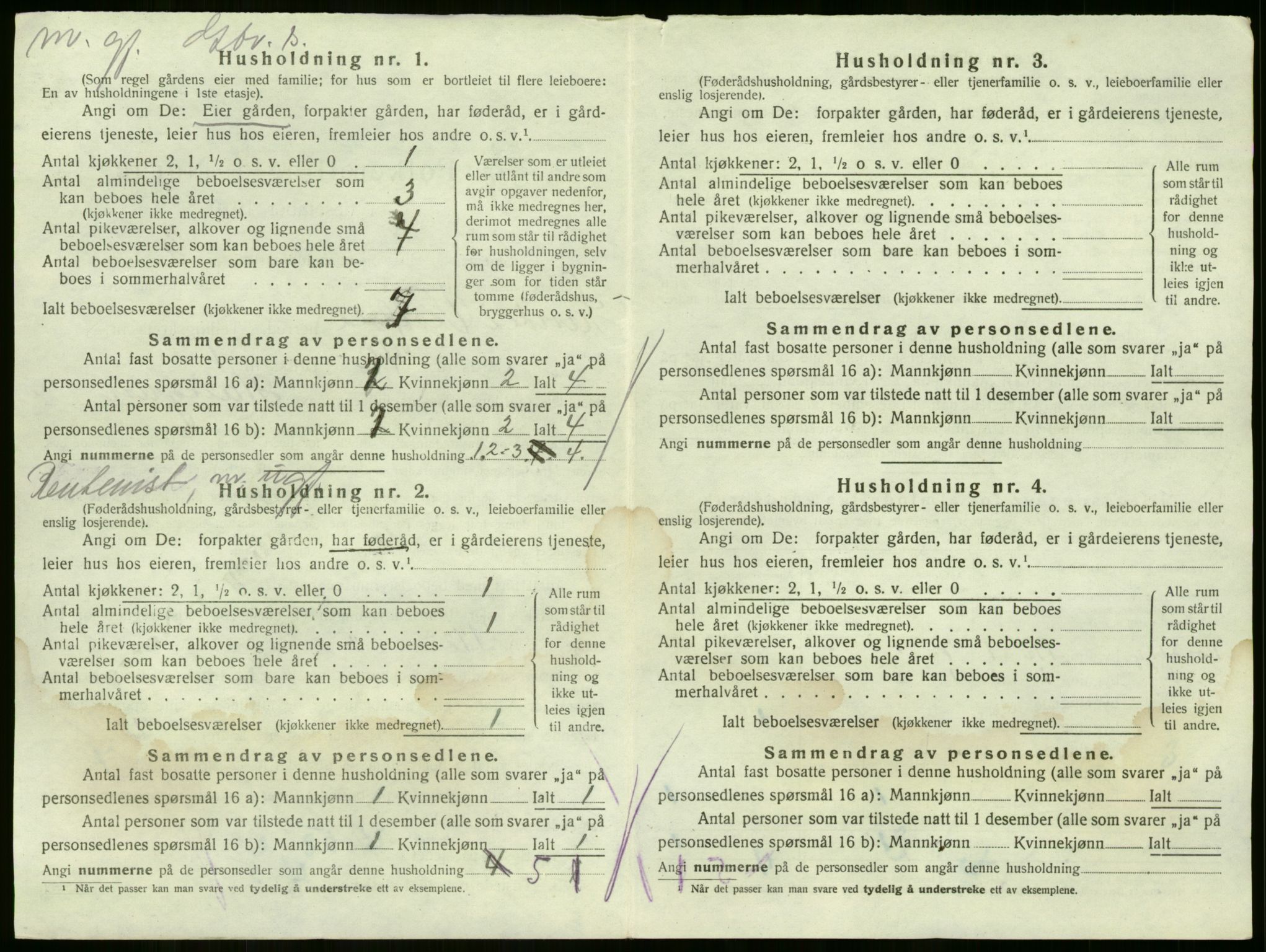 SAKO, 1920 census for Sande, 1920, p. 500