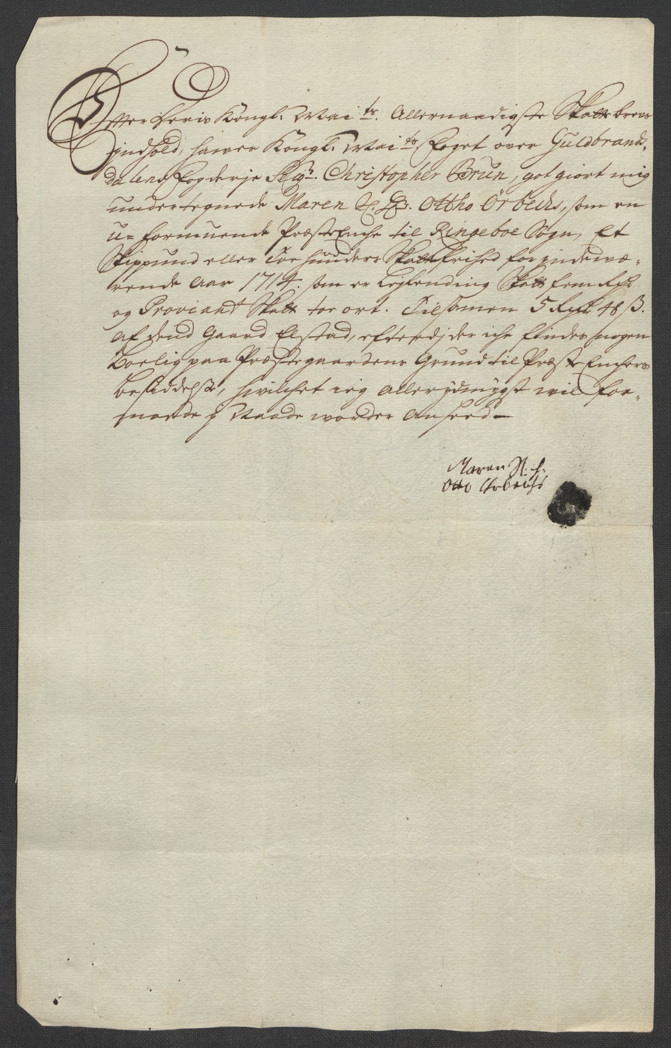 Rentekammeret inntil 1814, Reviderte regnskaper, Fogderegnskap, AV/RA-EA-4092/R17/L1183: Fogderegnskap Gudbrandsdal, 1714, p. 147