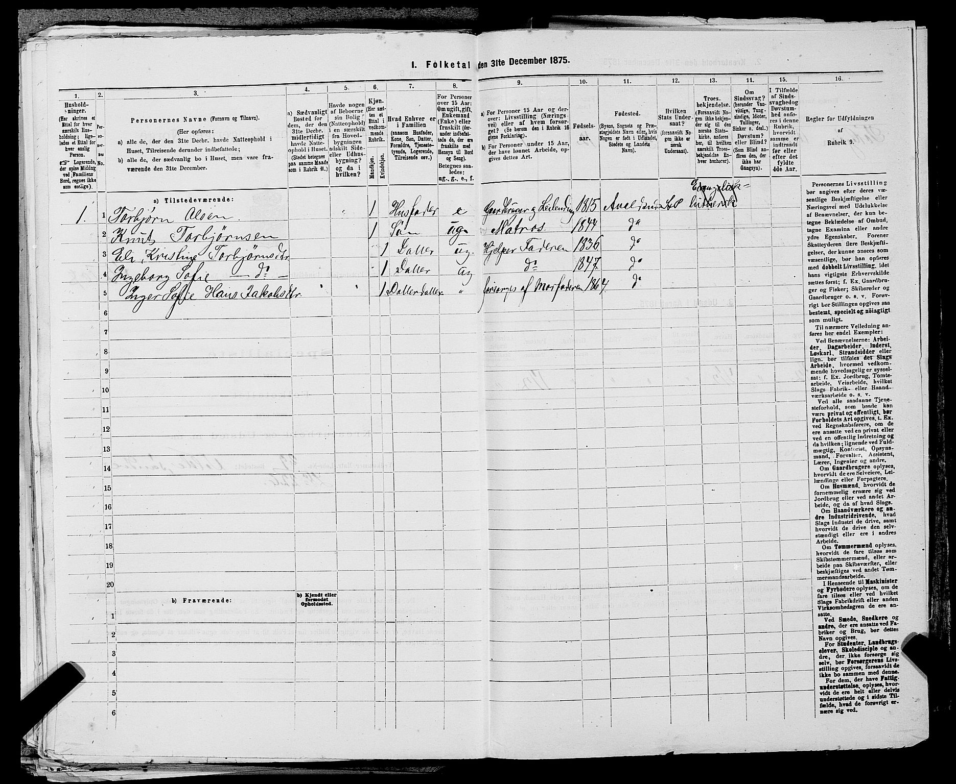 SAST, 1875 census for 1147L Avaldsnes/Avaldsnes og Kopervik, 1875, p. 890