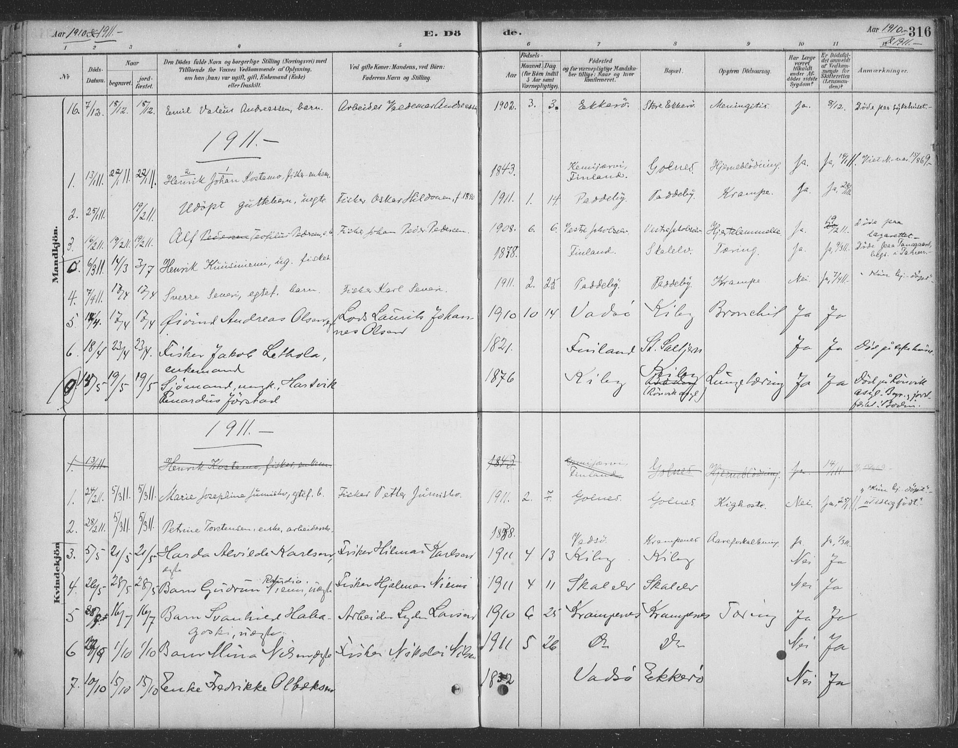 Vadsø sokneprestkontor, SATØ/S-1325/H/Ha/L0009kirke: Parish register (official) no. 9, 1881-1917, p. 316
