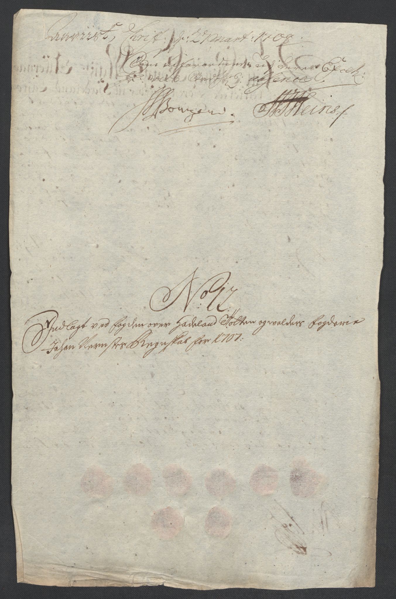 Rentekammeret inntil 1814, Reviderte regnskaper, Fogderegnskap, RA/EA-4092/R18/L1305: Fogderegnskap Hadeland, Toten og Valdres, 1707-1708, p. 45