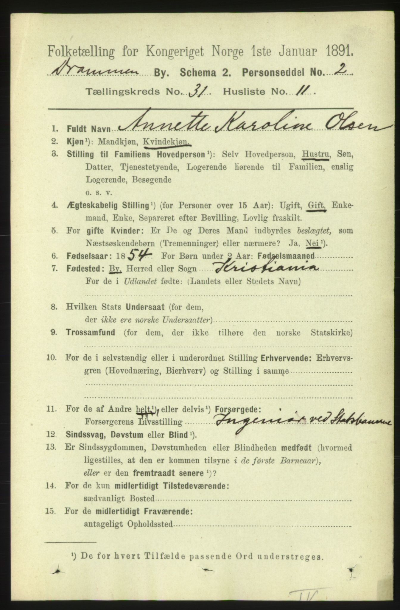 RA, 1891 census for 0602 Drammen, 1891, p. 18788