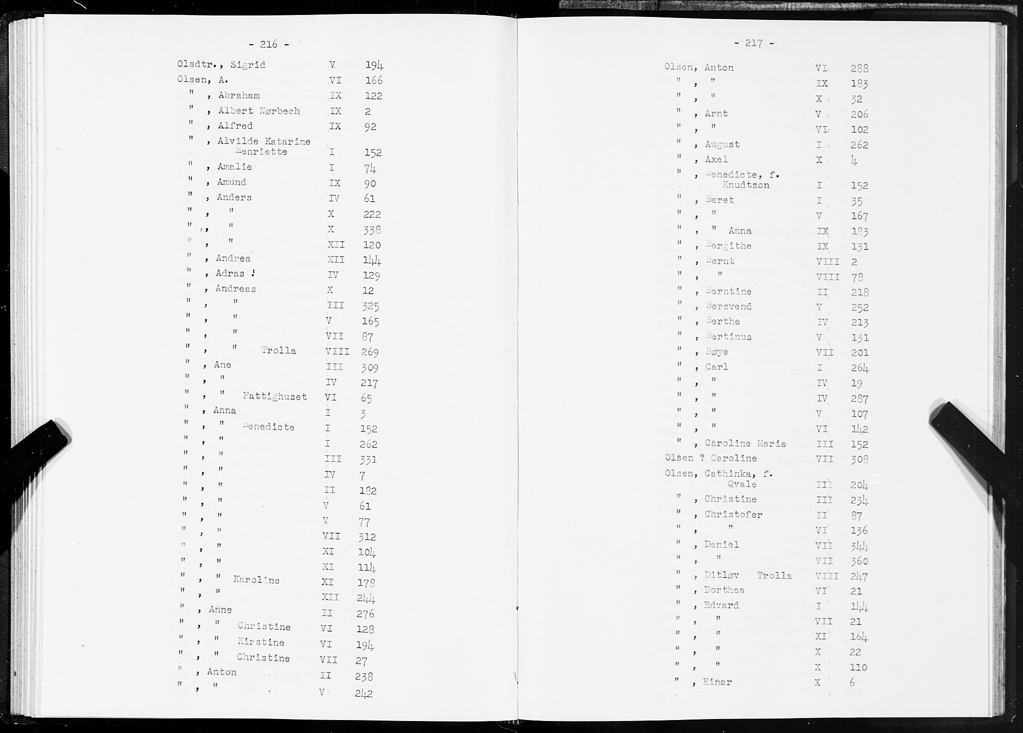 SAT, 1875 census for 1601 Trondheim, 1875, p. 216-217