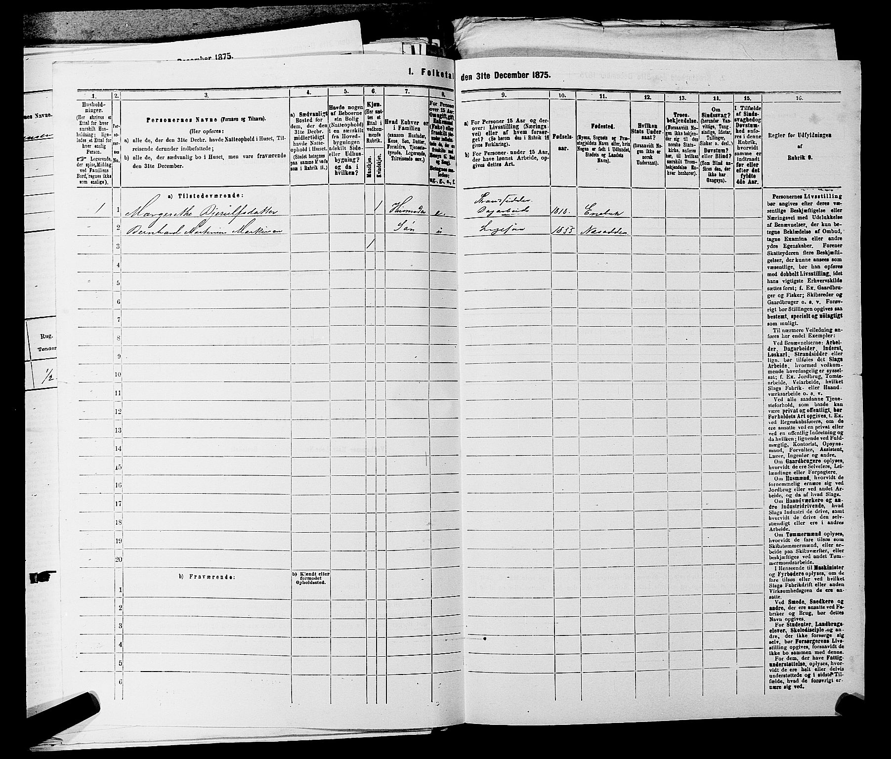 RA, 1875 census for 0229P Enebakk, 1875, p. 651