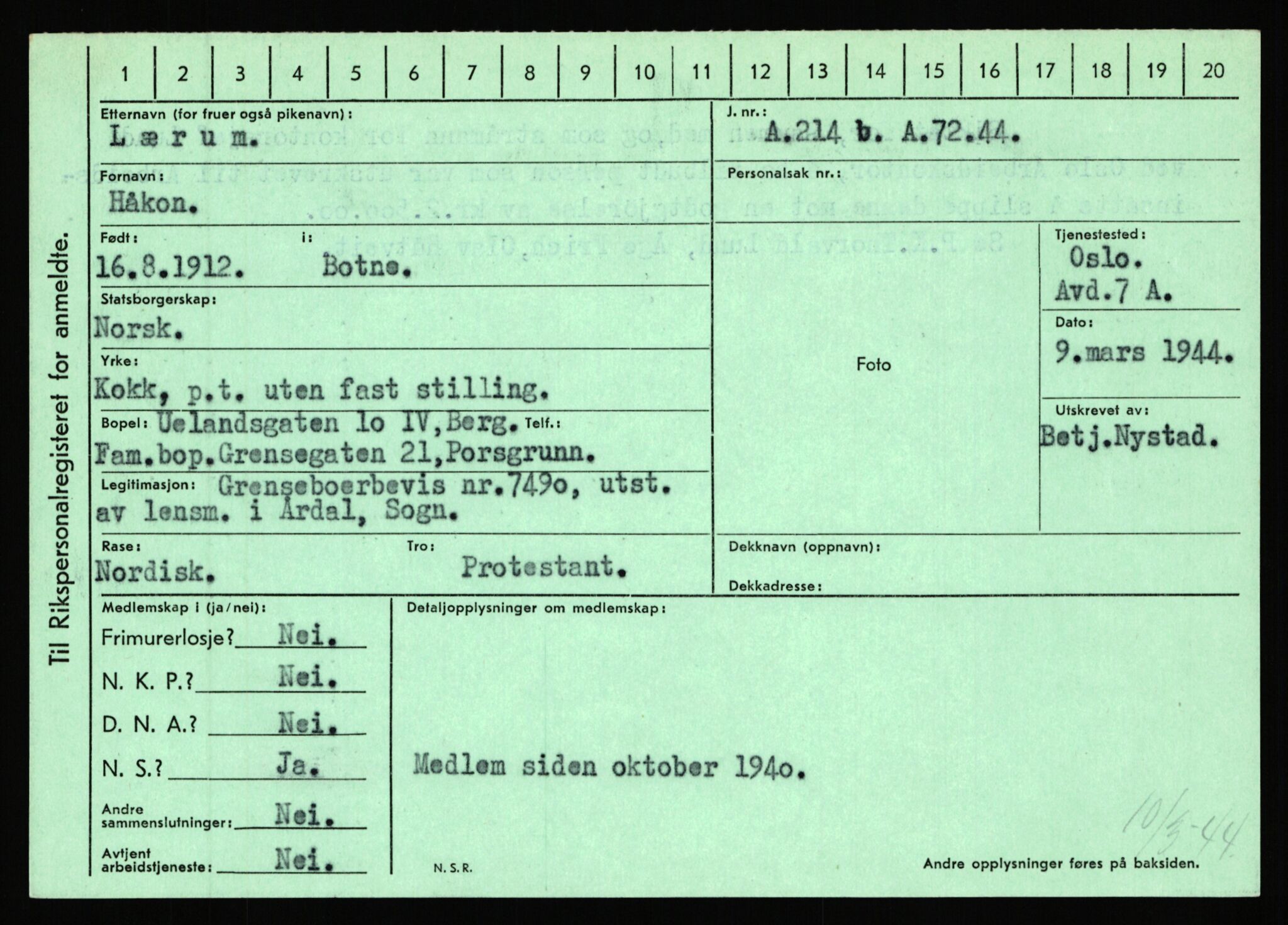 Statspolitiet - Hovedkontoret / Osloavdelingen, AV/RA-S-1329/C/Ca/L0010: Lind - Moksnes, 1943-1945, p. 1786