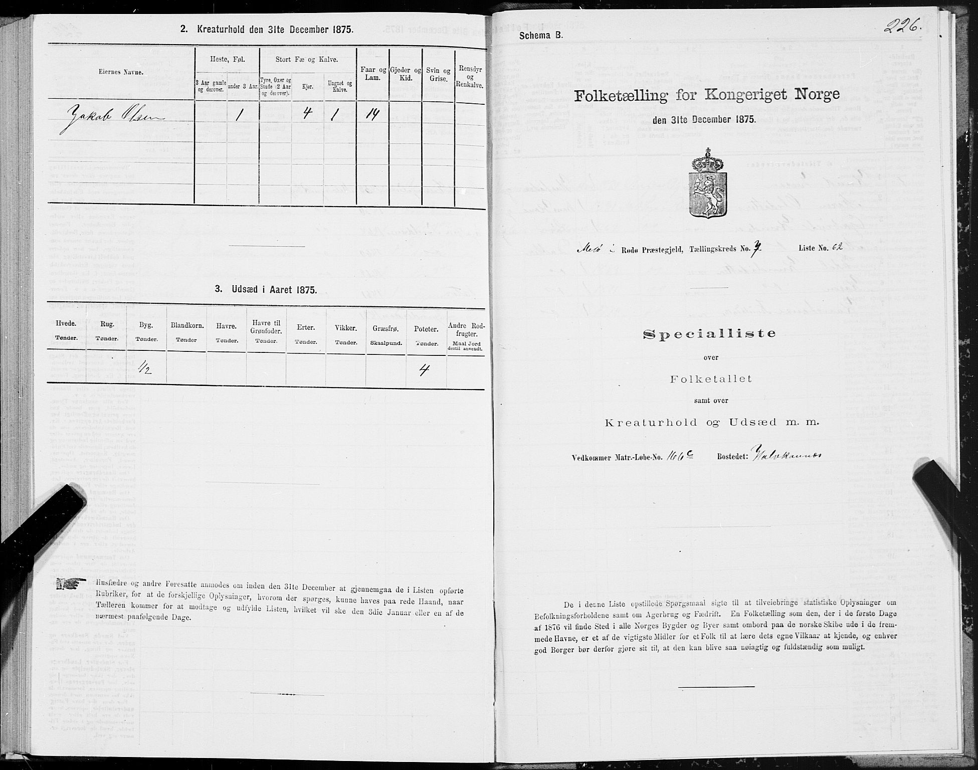 SAT, 1875 census for 1836P Rødøy, 1875, p. 3226