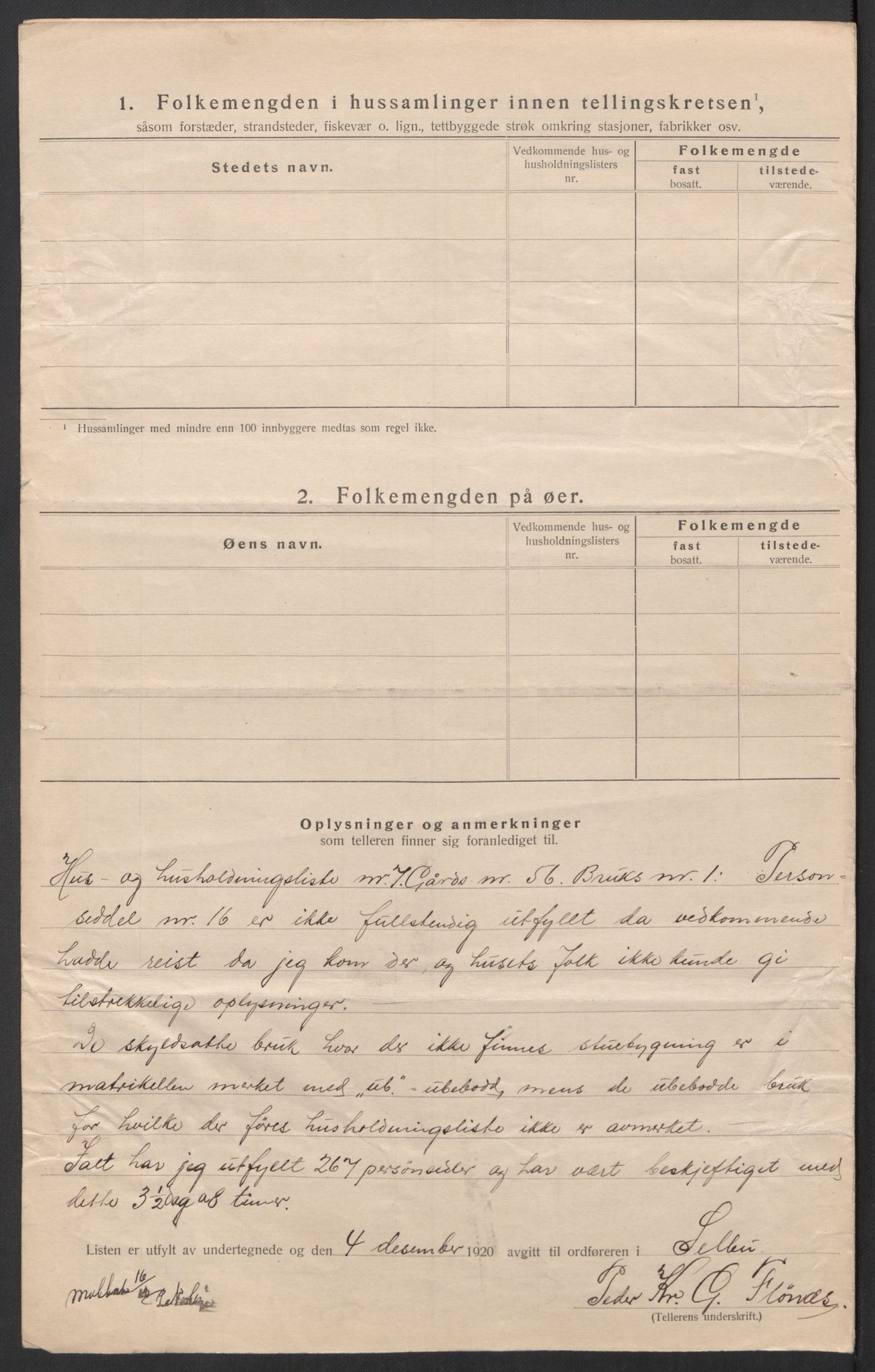 SAT, 1920 census for Selbu, 1920, p. 31