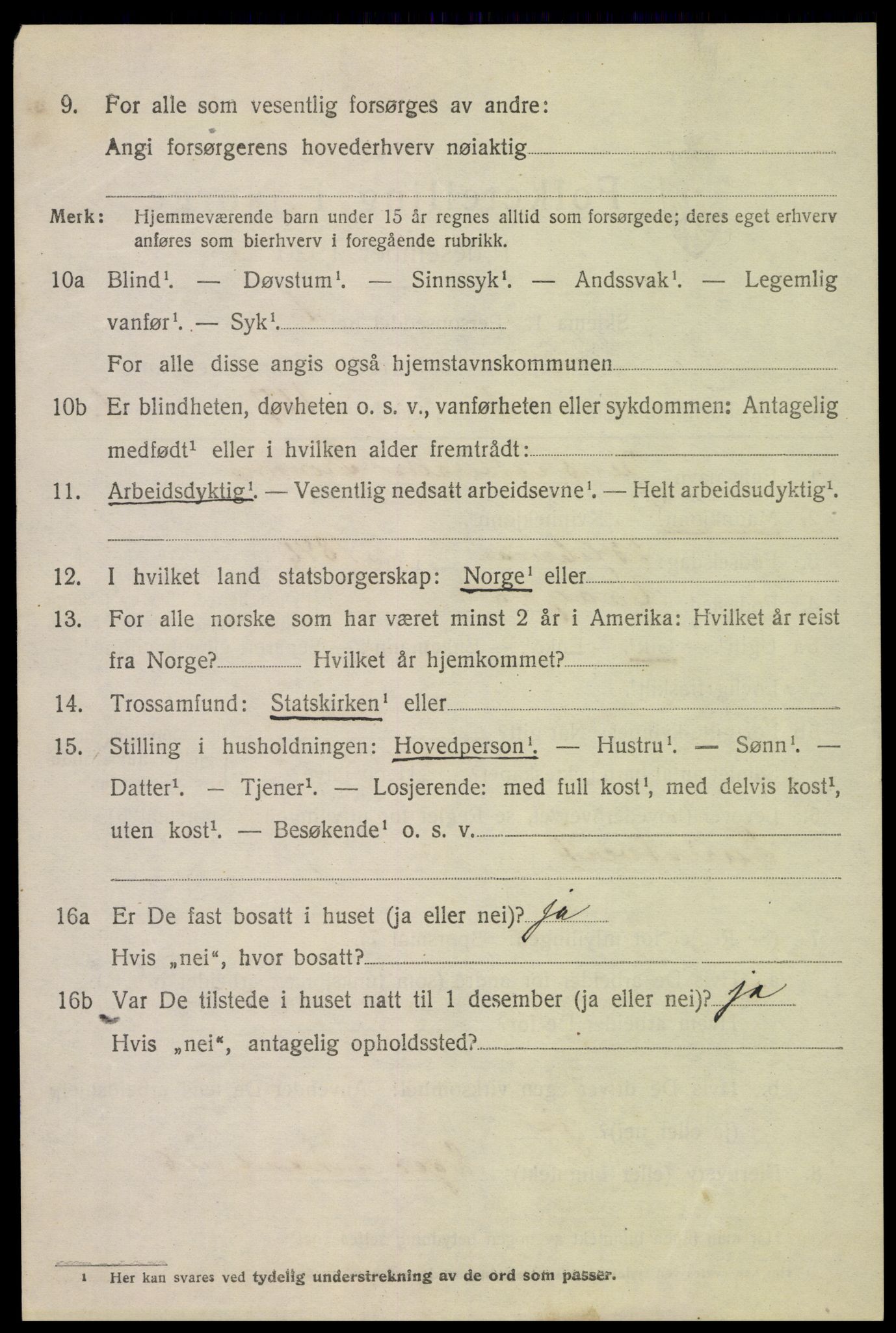SAH, 1920 census for Vågå, 1920, p. 3387