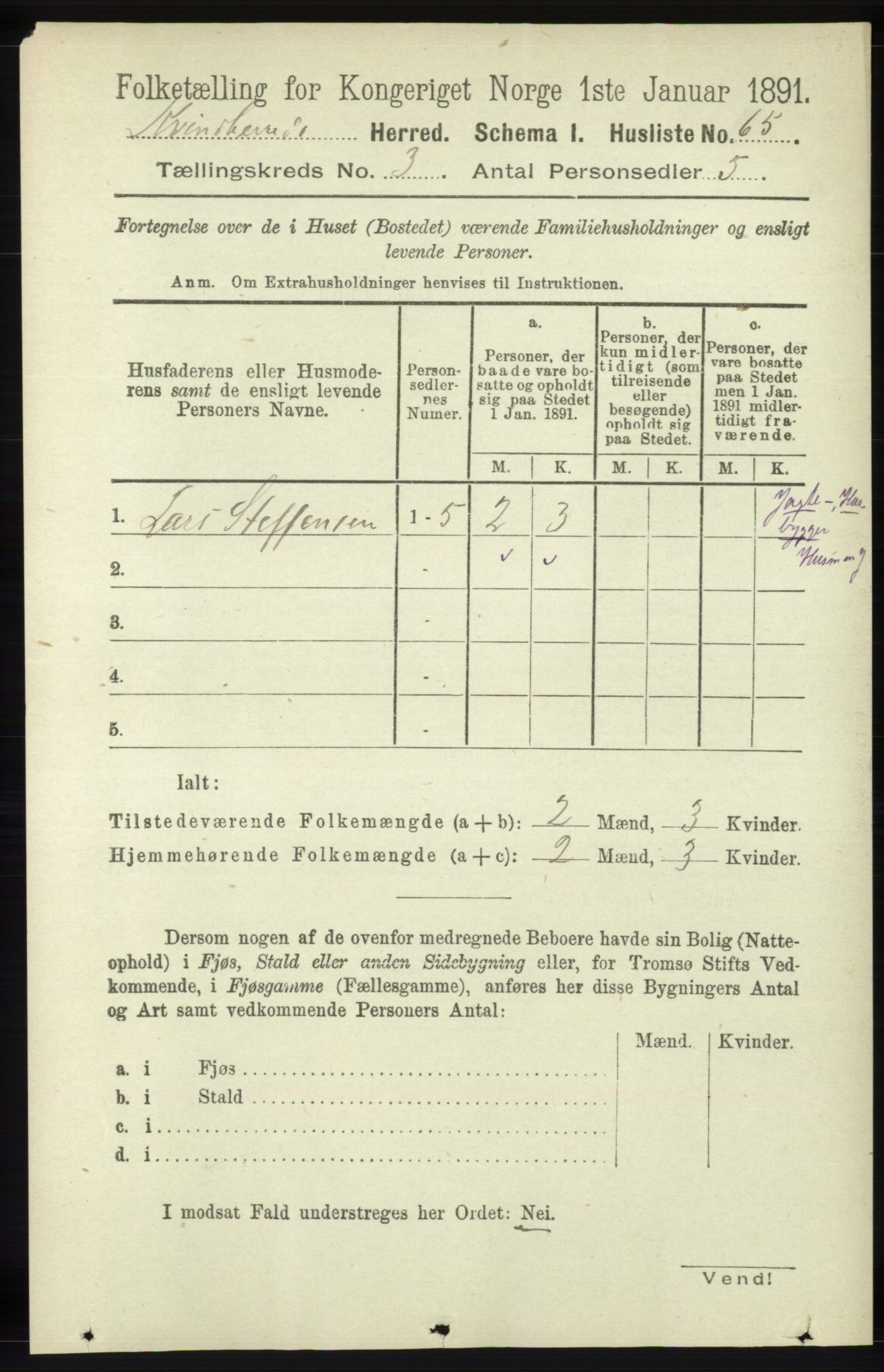 RA, 1891 census for 1224 Kvinnherad, 1891, p. 886