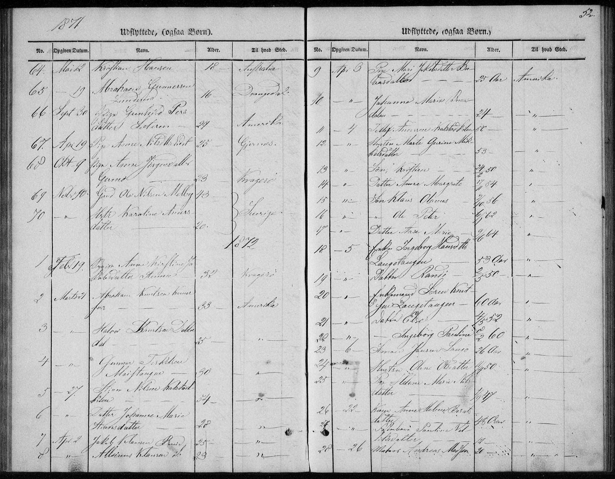 Sannidal kirkebøker, SAKO/A-296/F/Fa/L0013: Parish register (official) no. 13, 1854-1873, p. 52