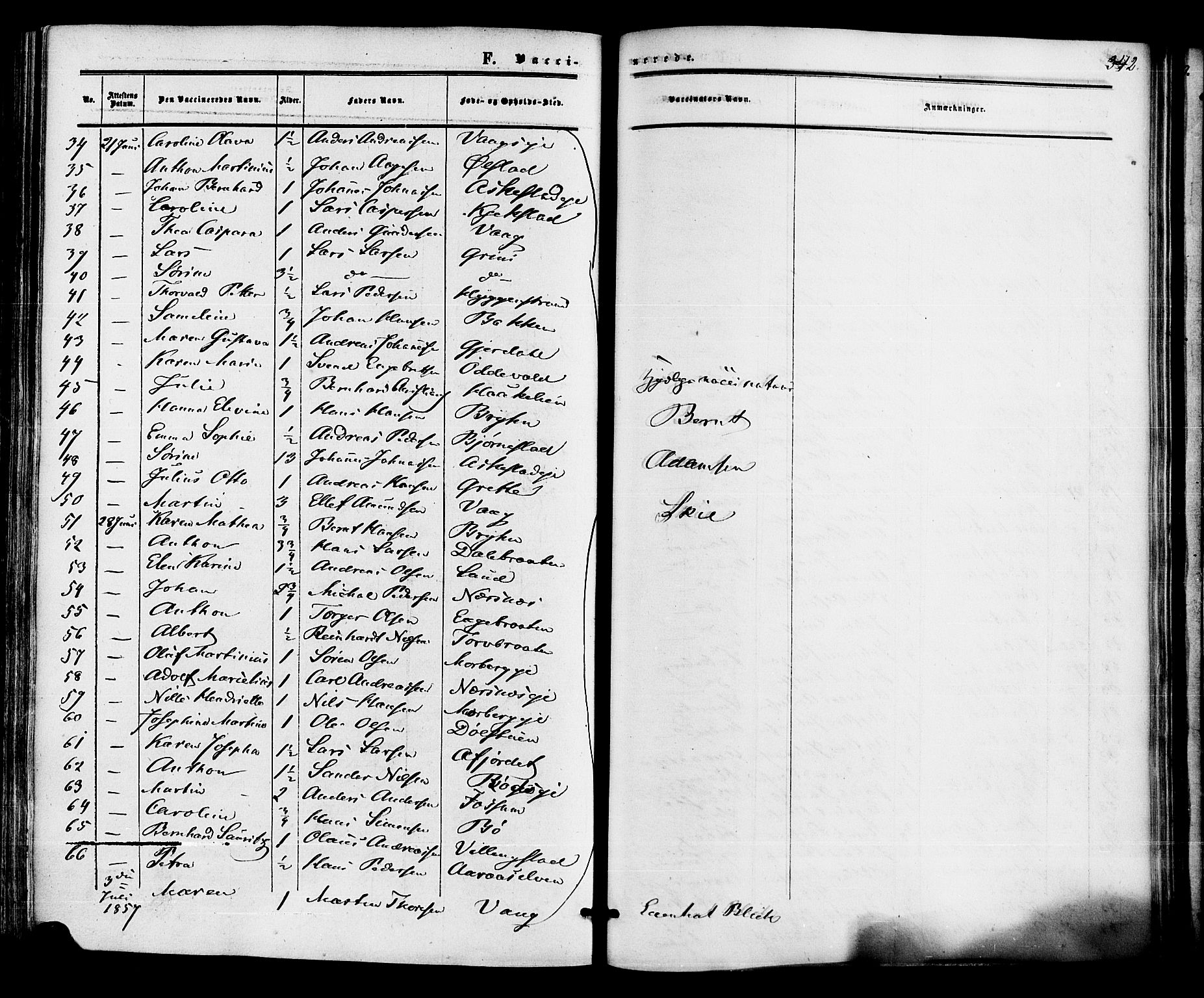 Røyken kirkebøker, AV/SAKO-A-241/F/Fa/L0006: Parish register (official) no. 6, 1857-1875, p. 342