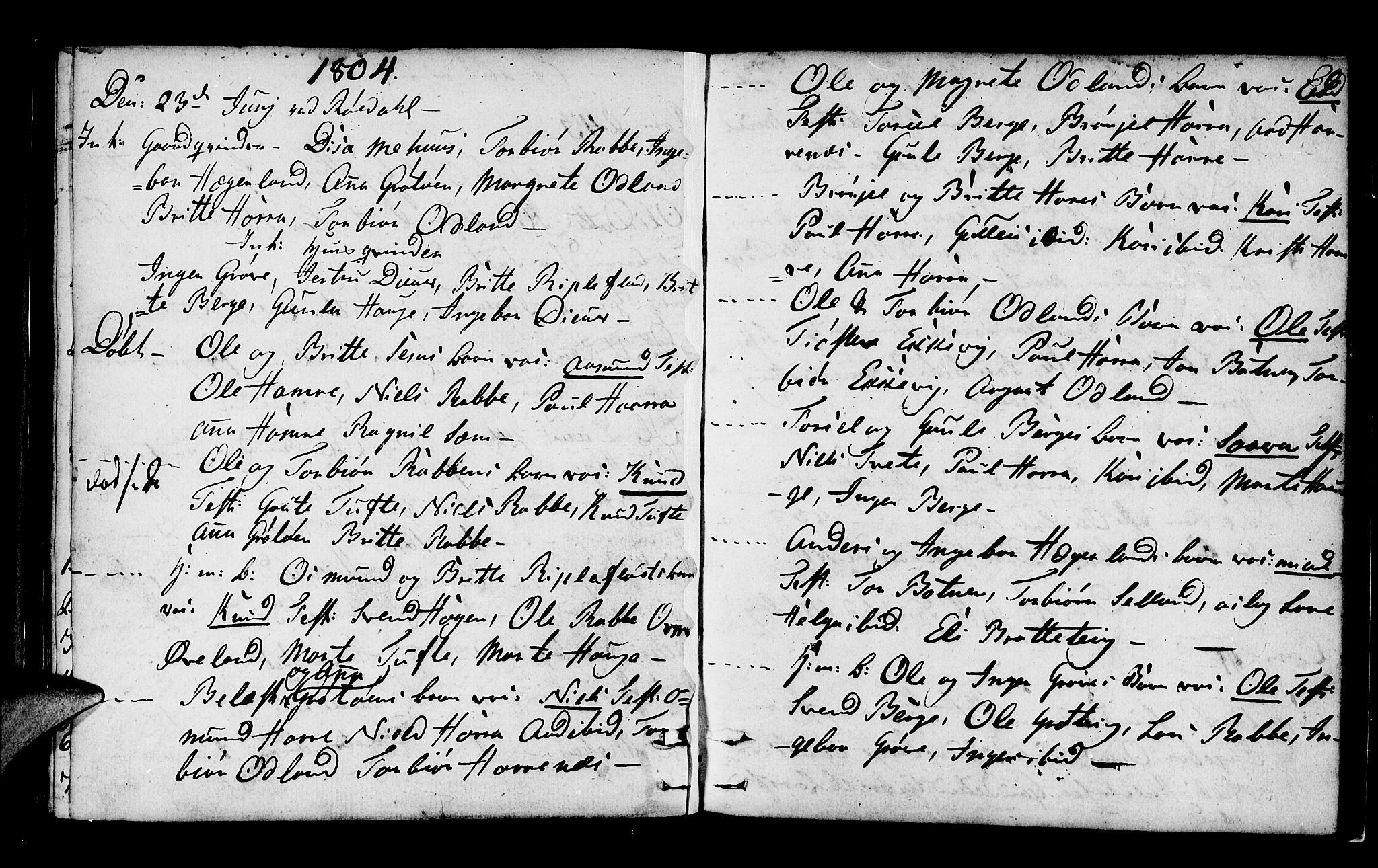Røldal sokneprestembete, SAB/A-100247: Parish register (official) no. A 1, 1780-1816, p. 39