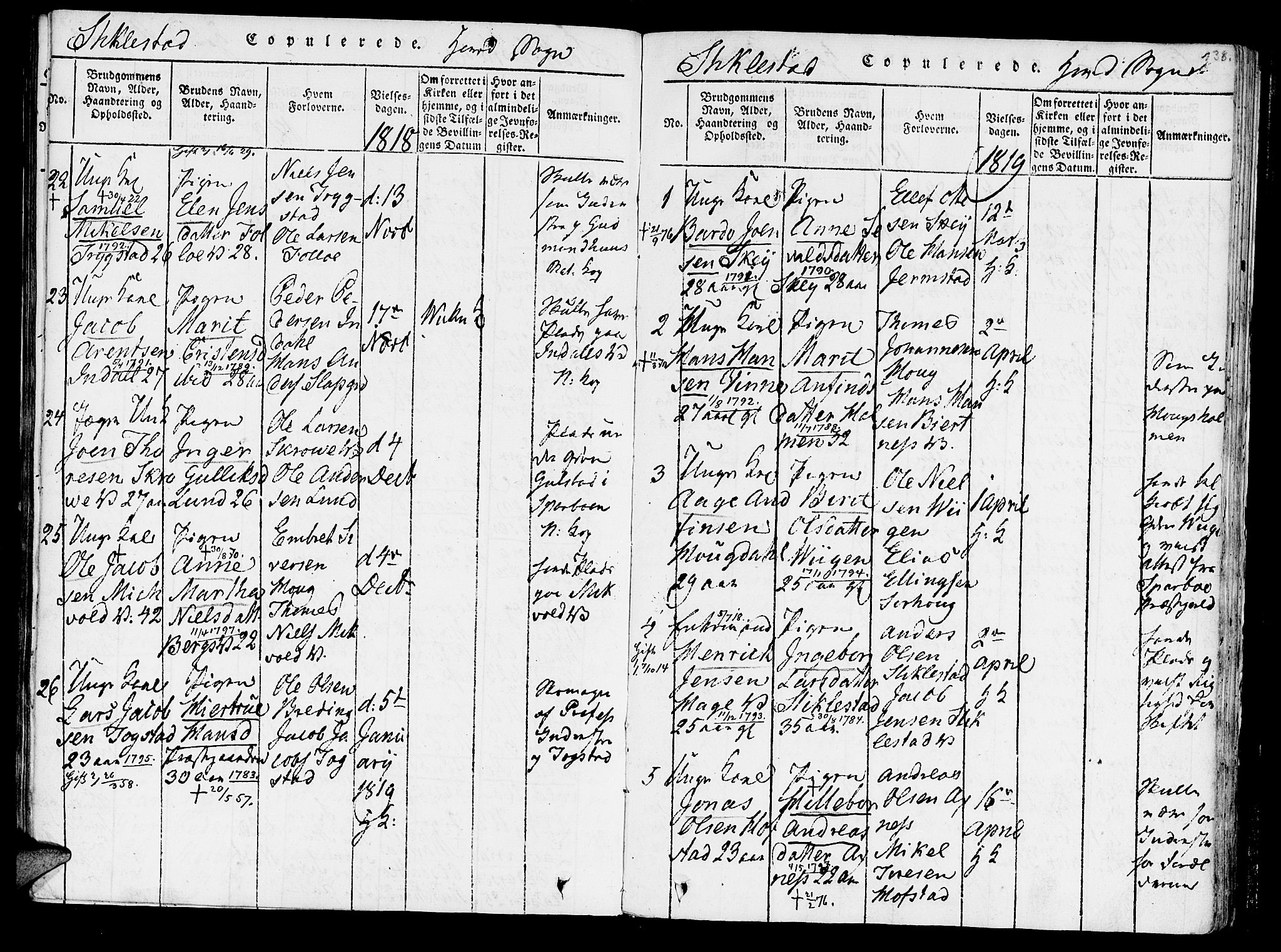 Ministerialprotokoller, klokkerbøker og fødselsregistre - Nord-Trøndelag, SAT/A-1458/723/L0234: Parish register (official) no. 723A05 /1, 1816-1840, p. 138