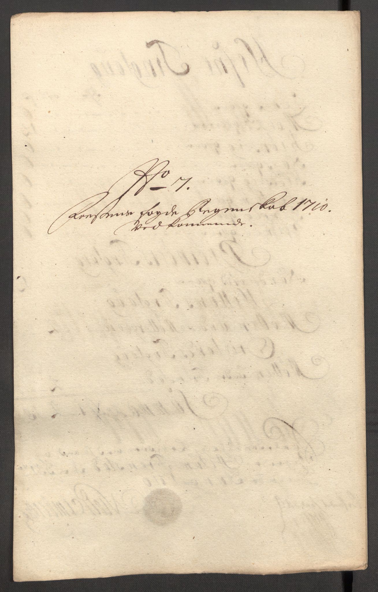 Rentekammeret inntil 1814, Reviderte regnskaper, Fogderegnskap, AV/RA-EA-4092/R57/L3859: Fogderegnskap Fosen, 1710, p. 99