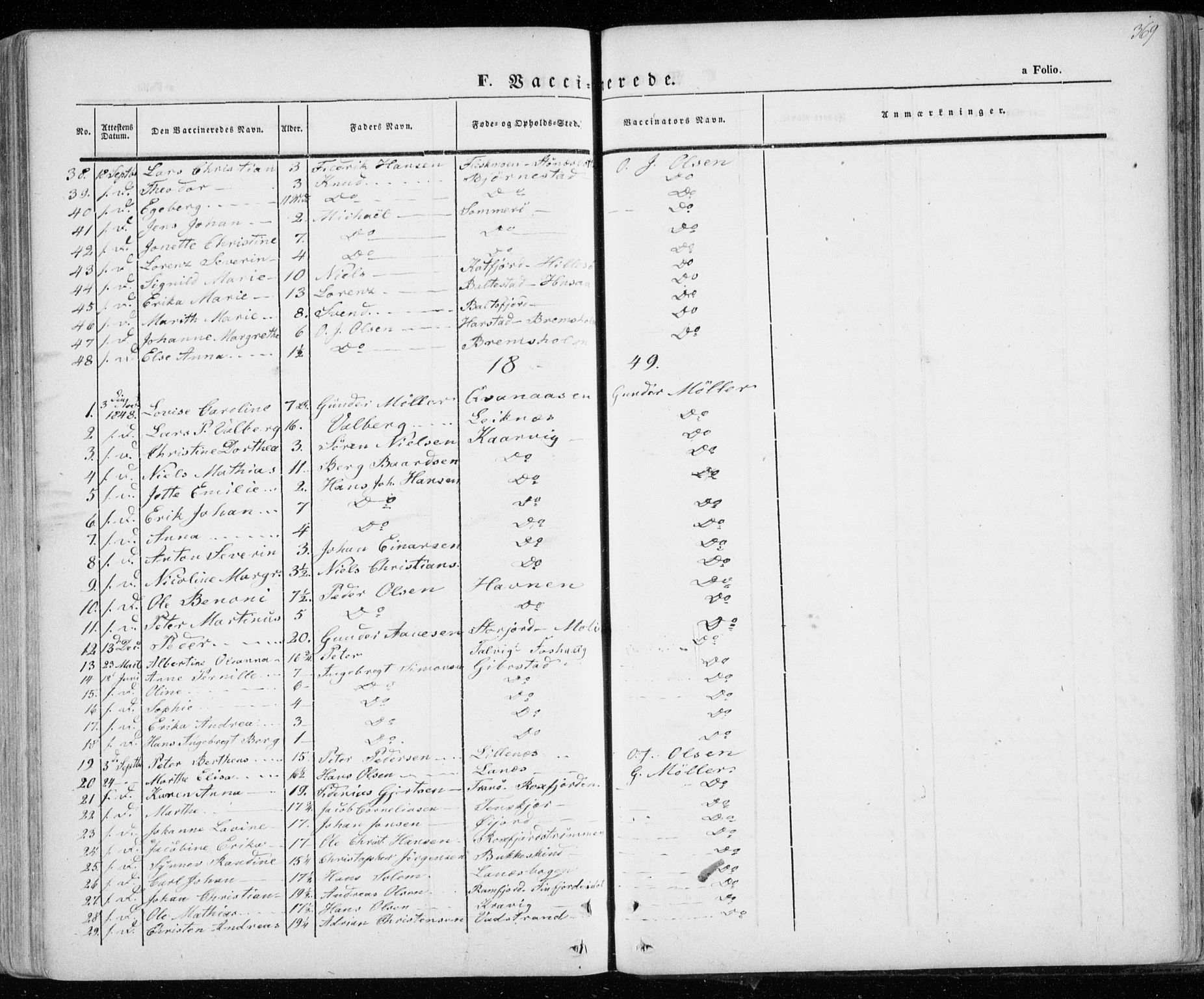 Lenvik sokneprestembete, SATØ/S-1310/H/Ha/Haa/L0006kirke: Parish register (official) no. 6, 1845-1854, p. 369