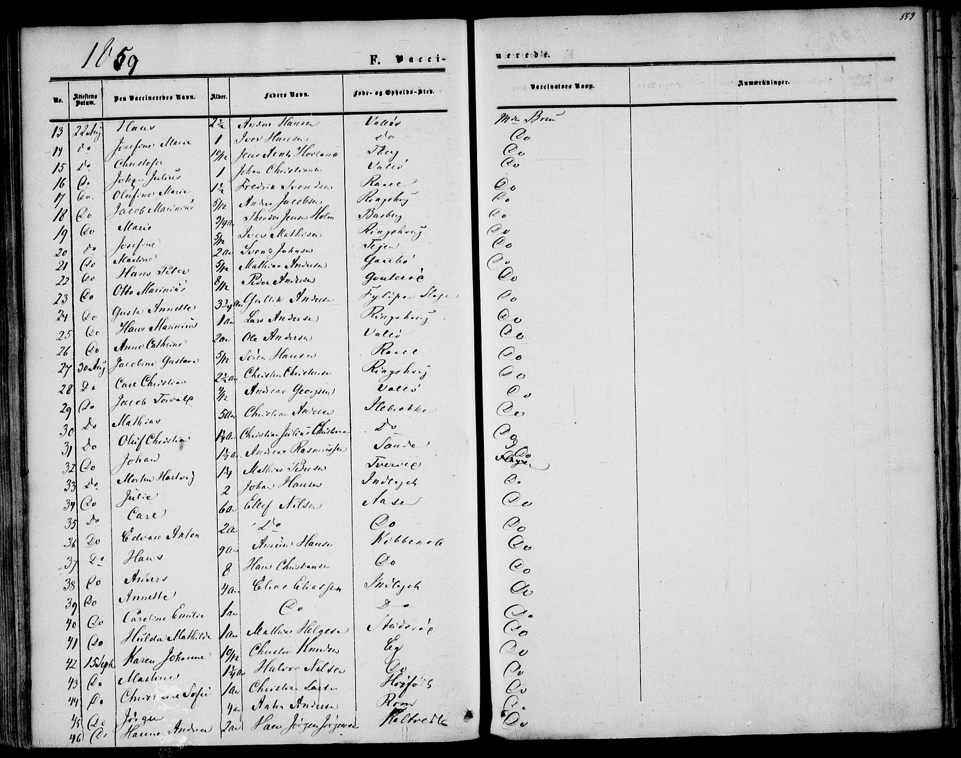 Sem kirkebøker, SAKO/A-5/F/Fa/L0007: Parish register (official) no. I 7, 1856-1865, p. 559