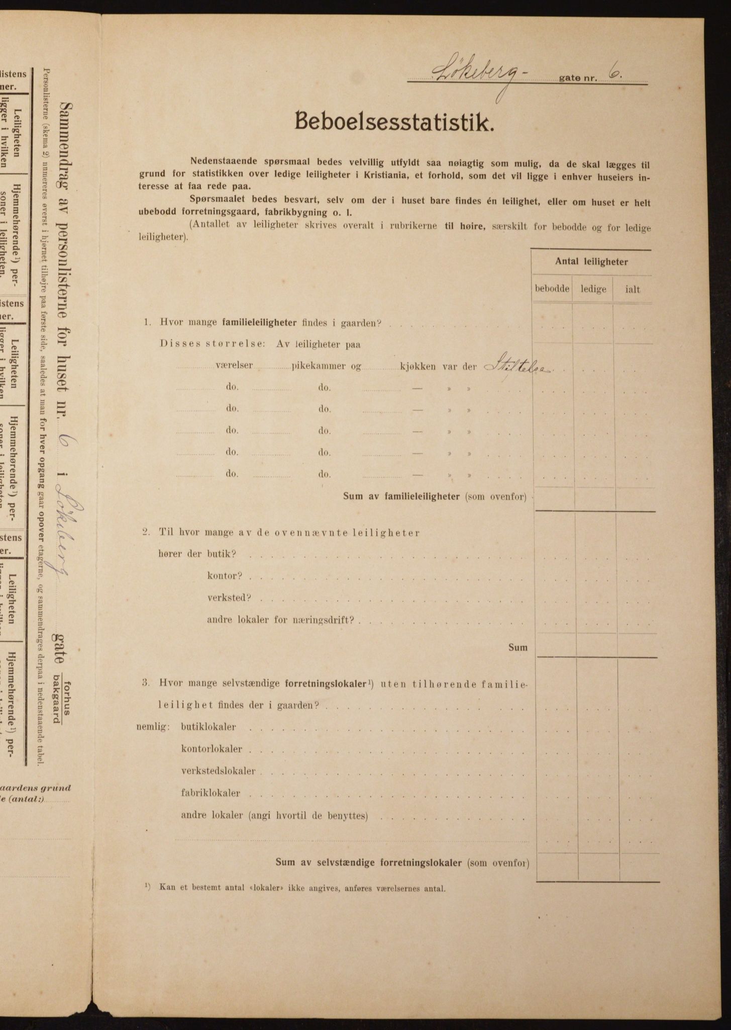 OBA, Municipal Census 1910 for Kristiania, 1910, p. 56560