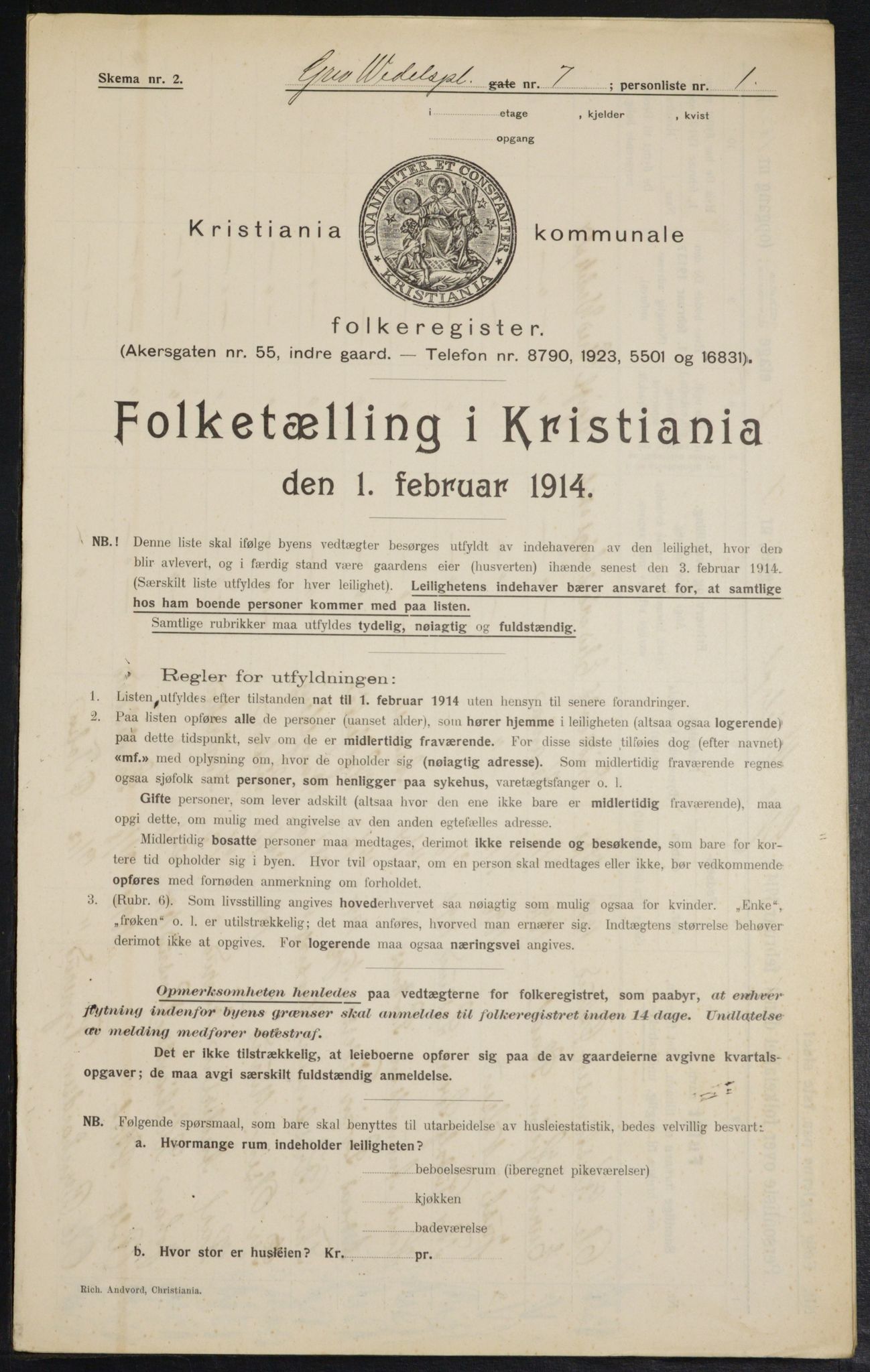 OBA, Municipal Census 1914 for Kristiania, 1914, p. 30063