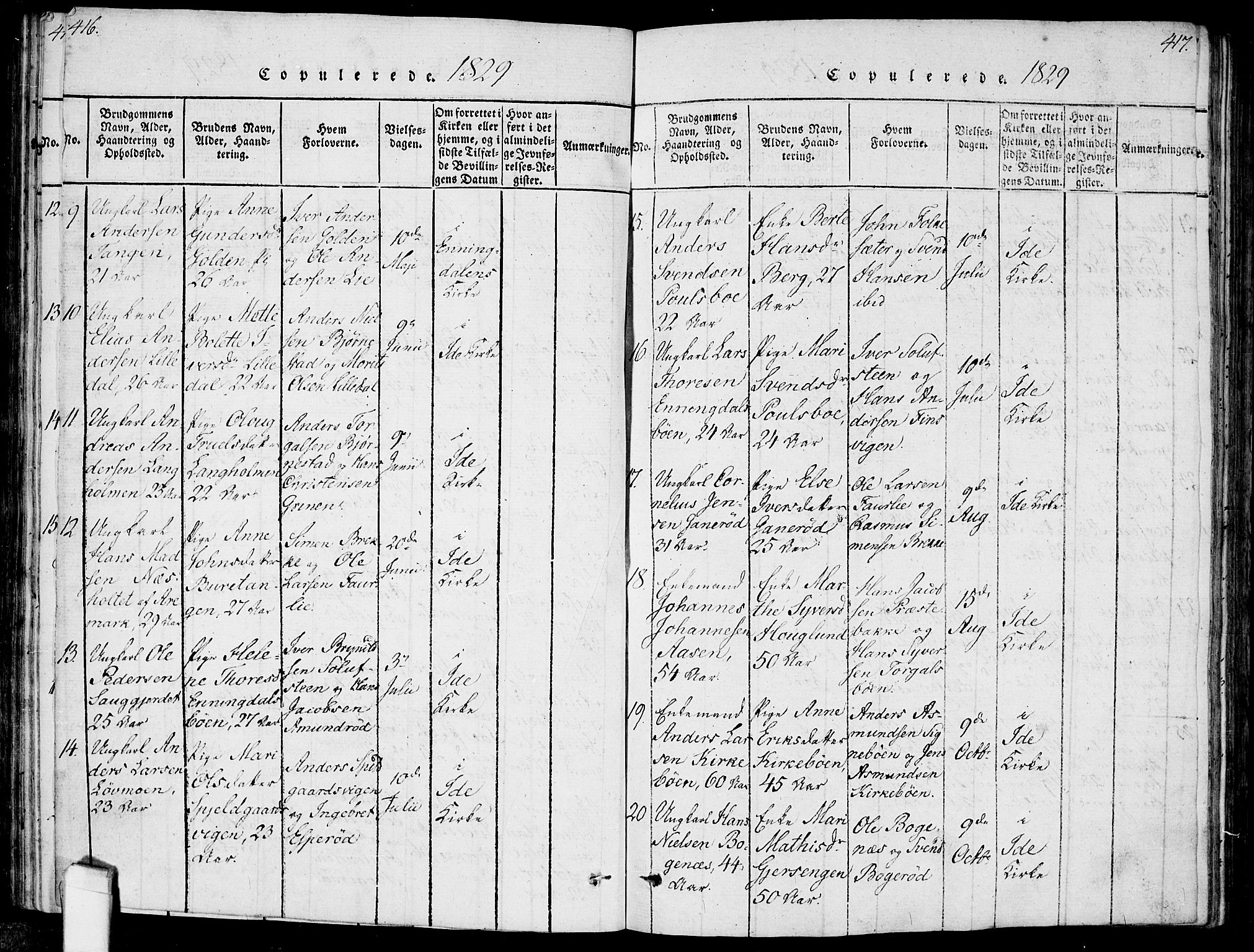 Idd prestekontor Kirkebøker, AV/SAO-A-10911/F/Fc/L0002: Parish register (official) no. III 2, 1815-1831, p. 416-417