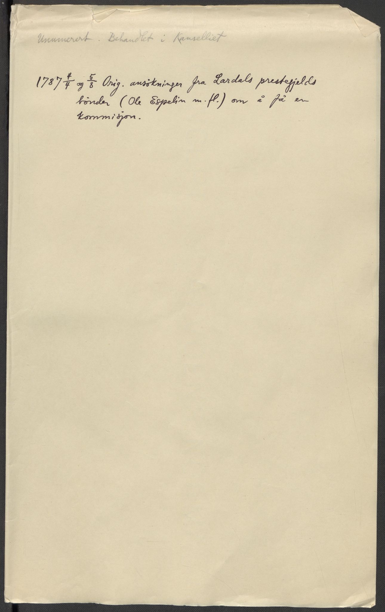 Danske Kanselli, Skapsaker, AV/RA-EA-4061/F/L0102: Skap 16, pakke 7 VIII, 1787-1800, p. 288