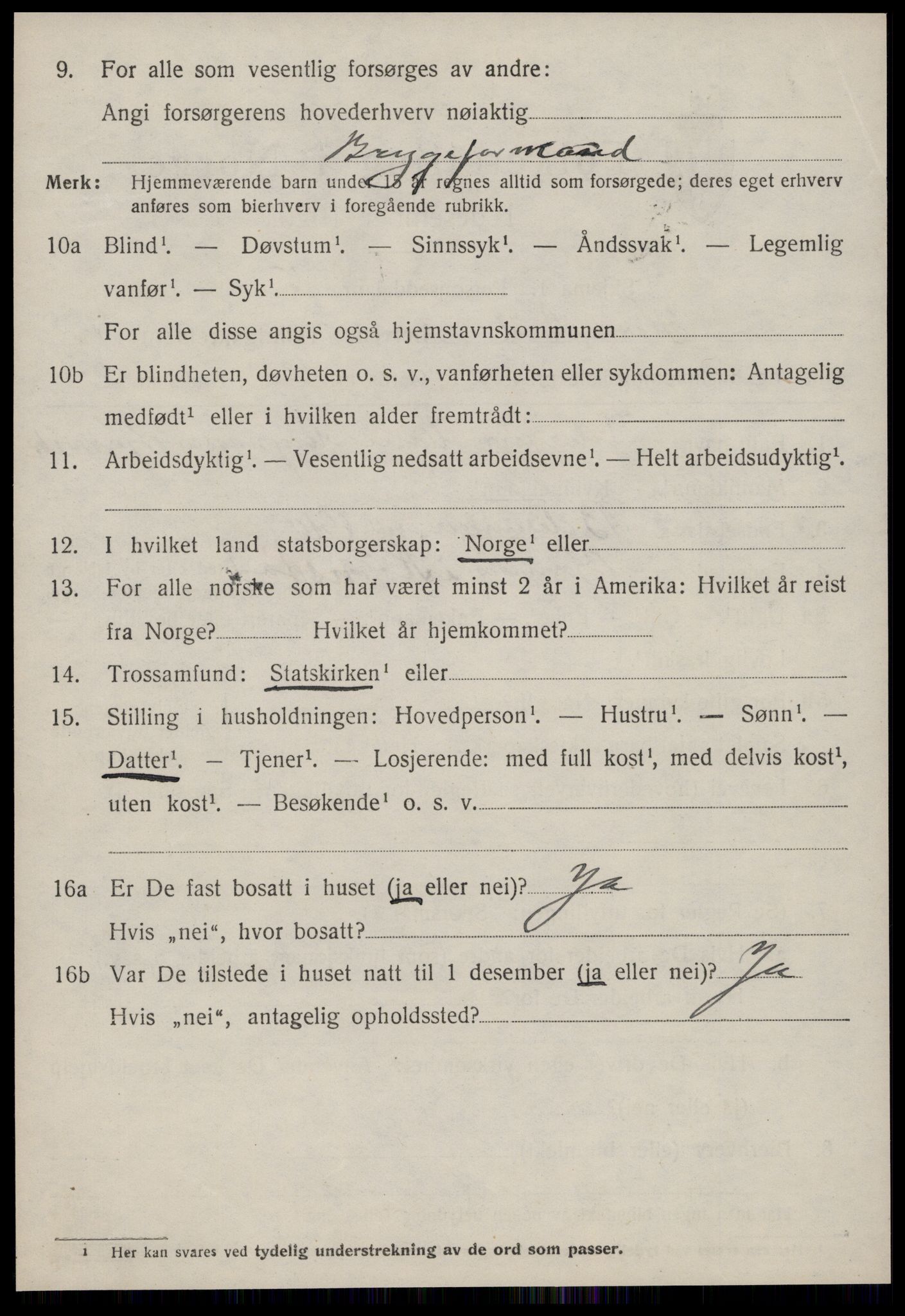 SAT, 1920 census for Kornstad, 1920, p. 4200