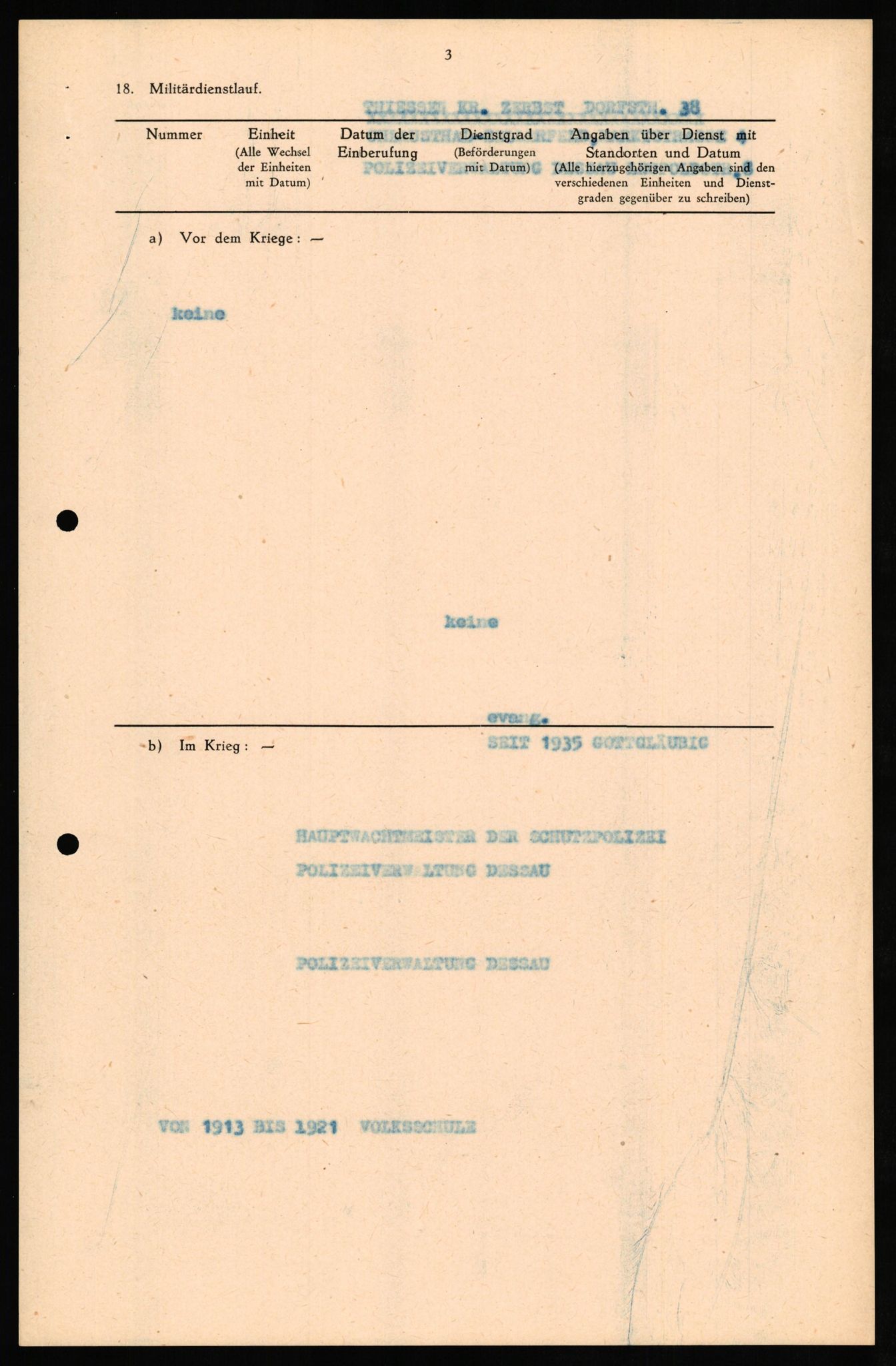 Forsvaret, Forsvarets overkommando II, AV/RA-RAFA-3915/D/Db/L0026: CI Questionaires. Tyske okkupasjonsstyrker i Norge. Tyskere., 1945-1946, p. 131