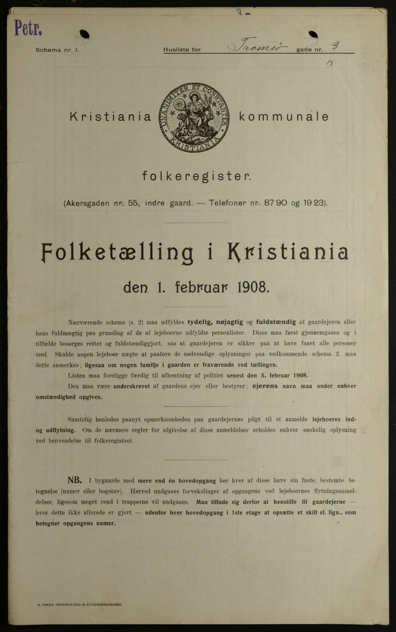 OBA, Municipal Census 1908 for Kristiania, 1908, p. 103980